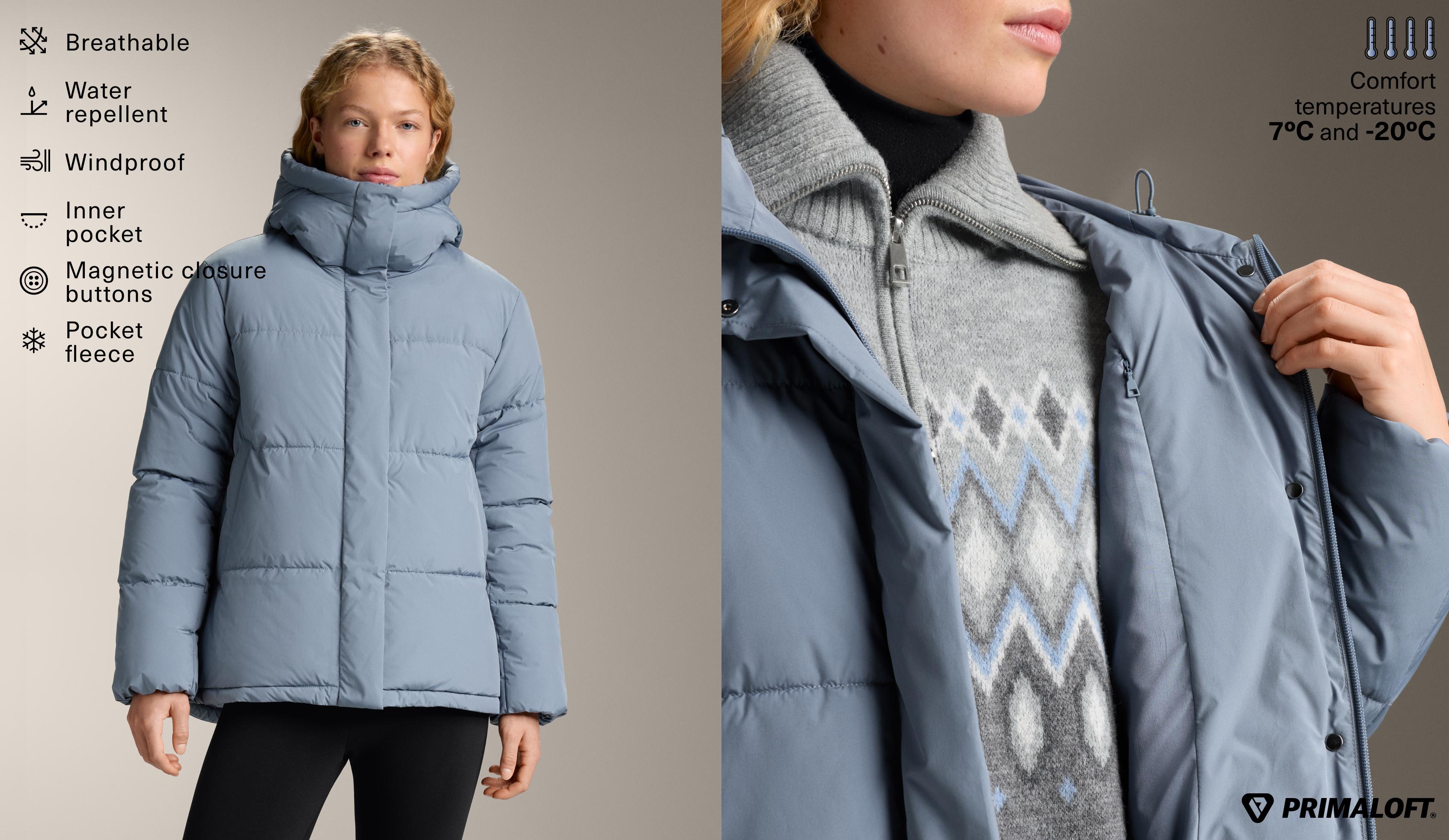 Primaloft® water-repellent padded jacket — GREY-BLUE