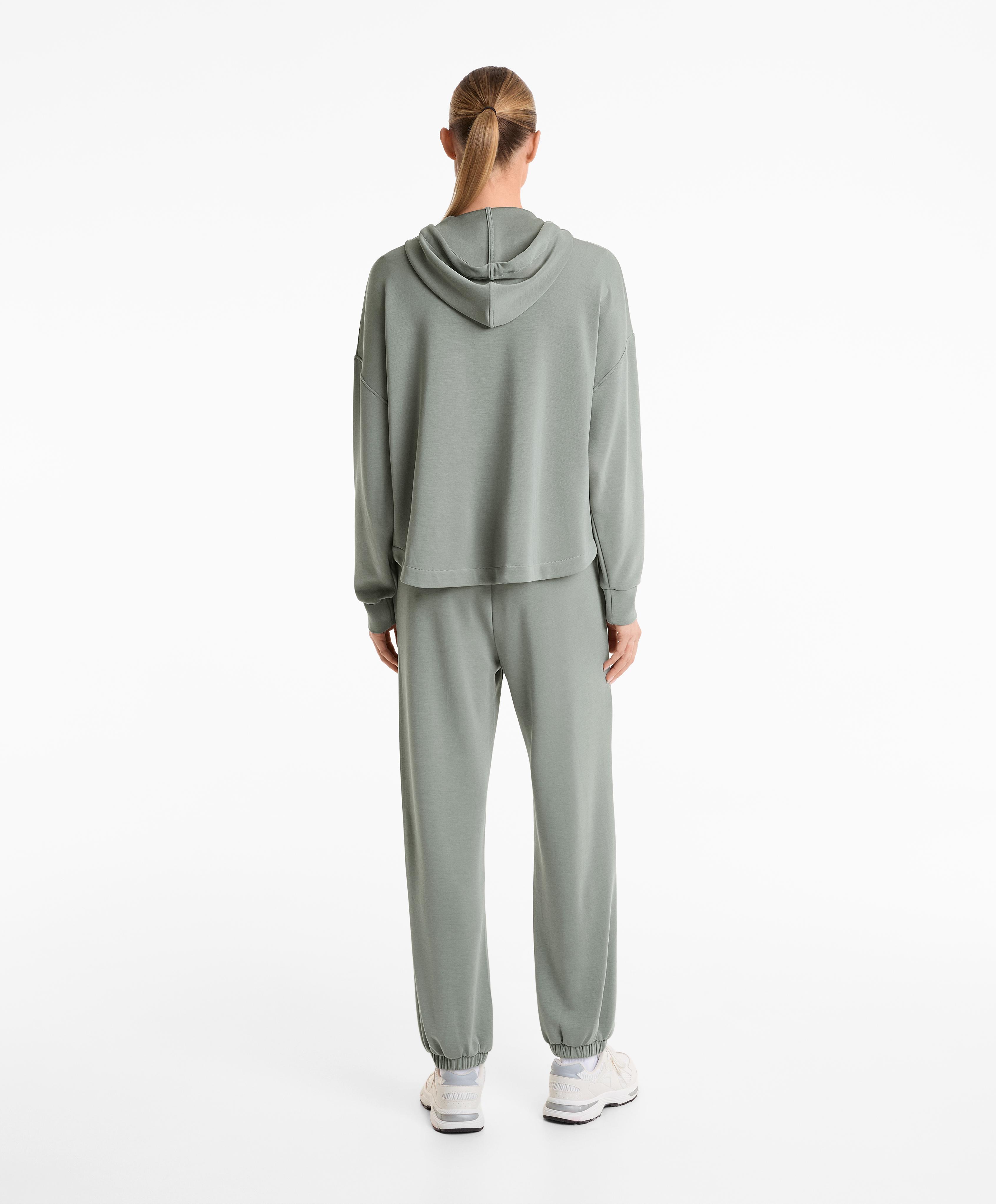 Chándal jogger con modal verde gris