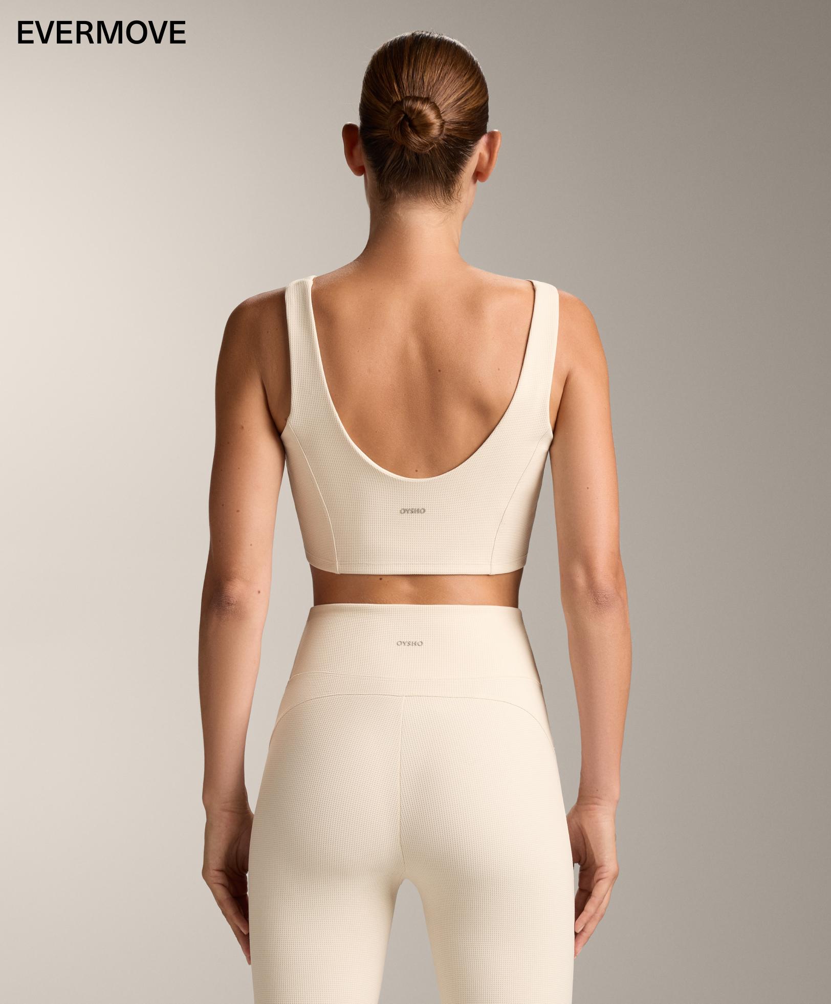 טופ מבד Waffle עם מחשוף V