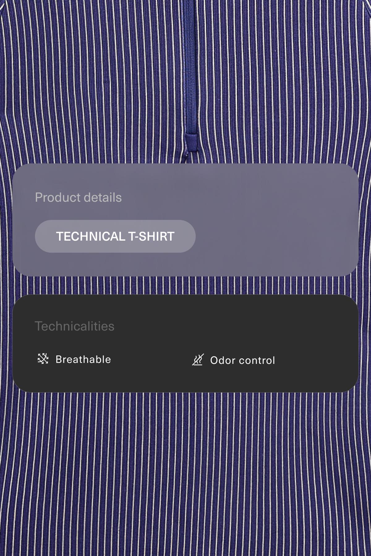 Long-sleeved technical T-shirt — COBALT