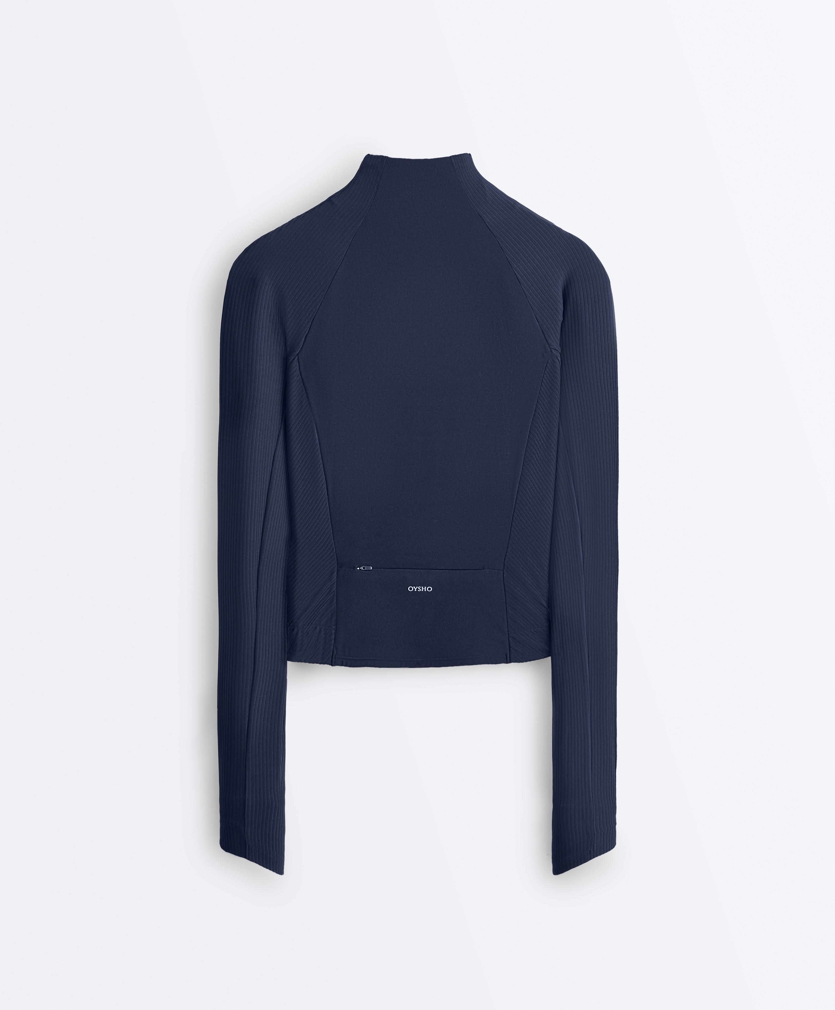 Comfortlux rib technical jacket — NAVY BLUE