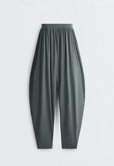 Modal blend bloomer trousers — STEEL GREY 7