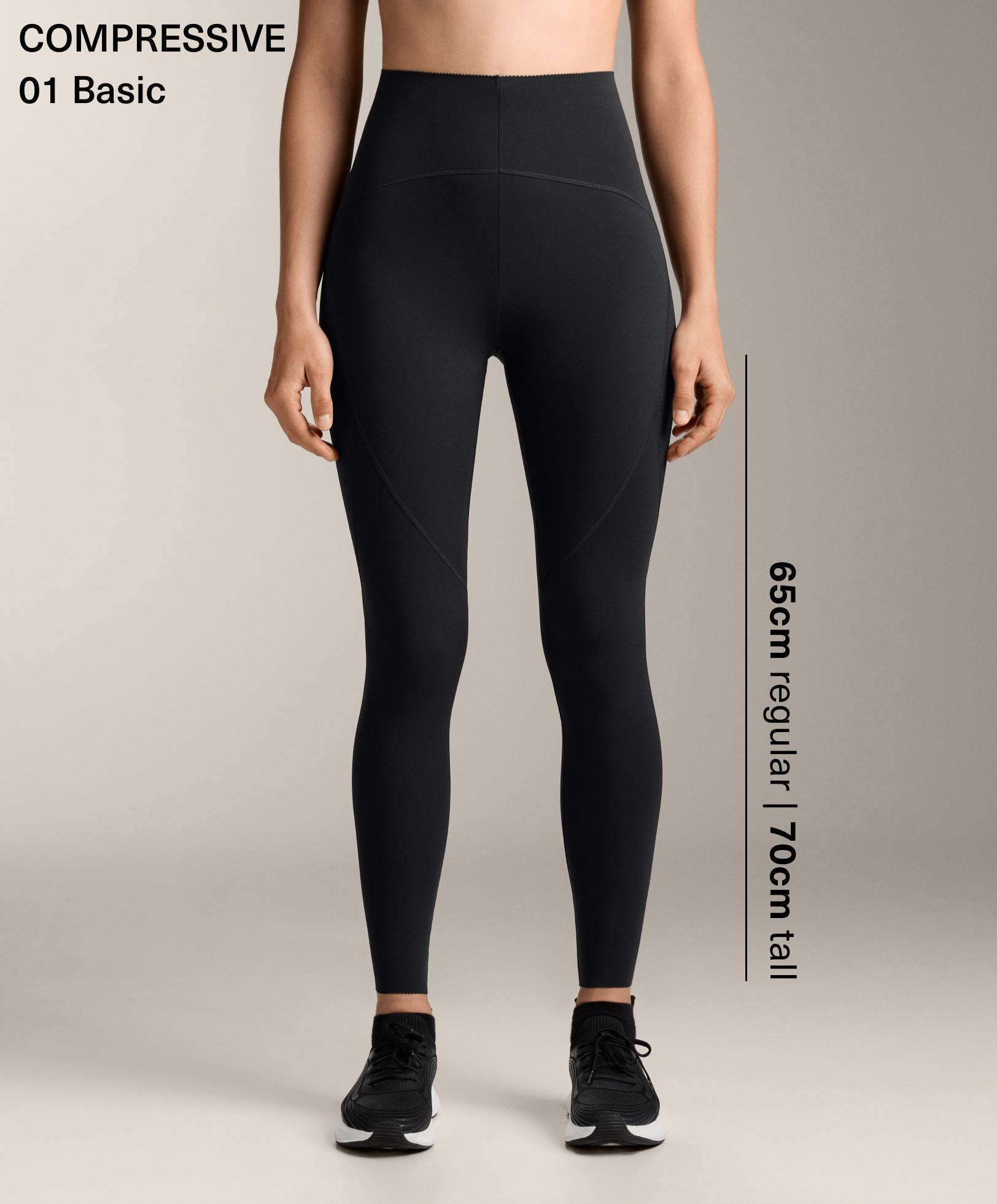 Compressive high rise ankle-length basic leggings Compressive high rise ankle-length basic leggings