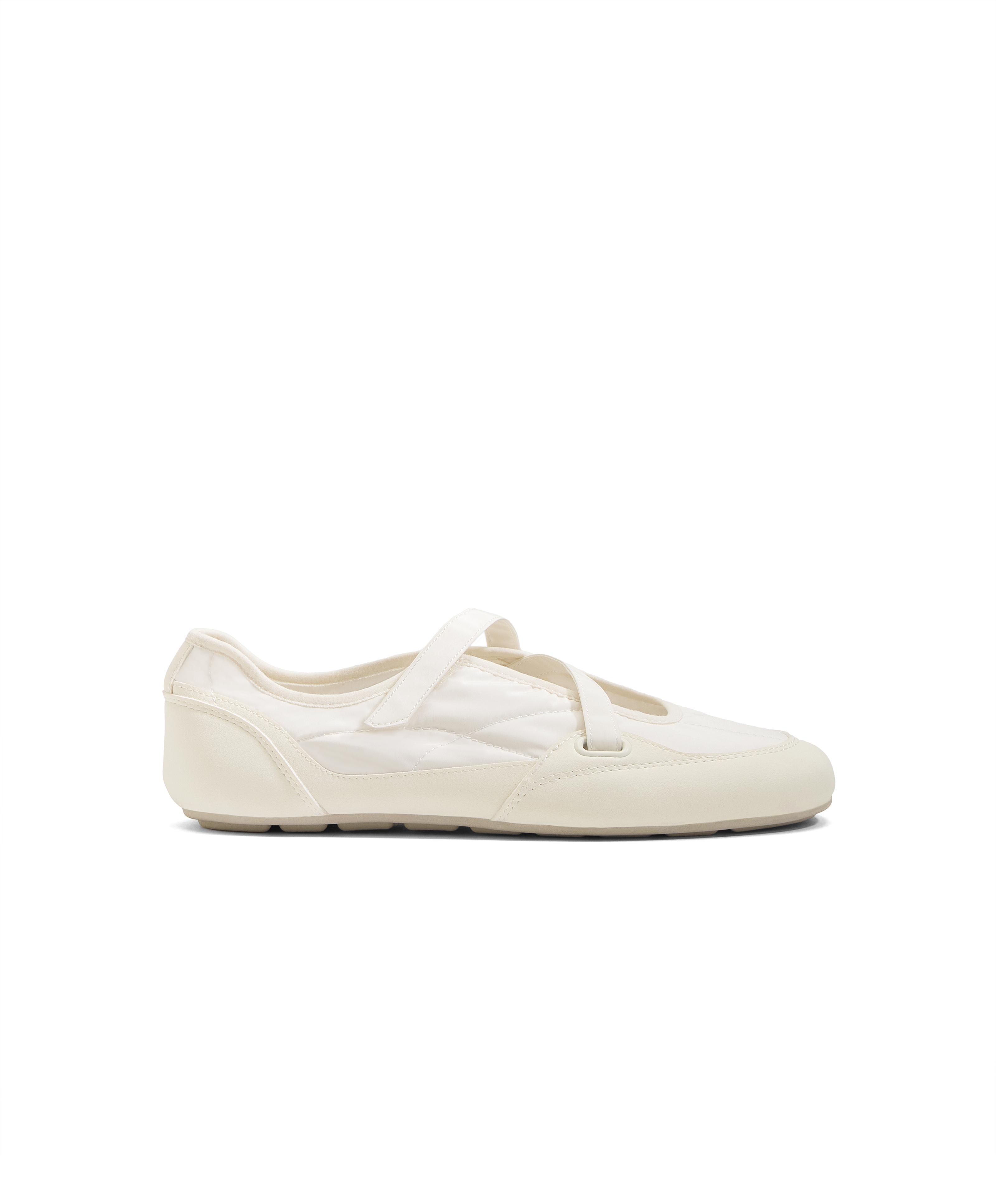 Nylon sport ballet flat — ECRU