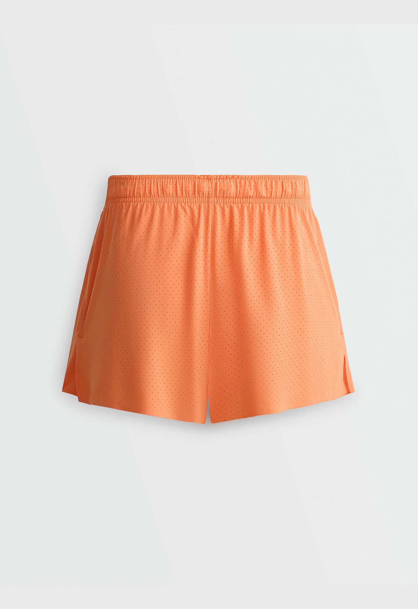 Mid-rise 7cm technical shorts — WASHED ORANGE