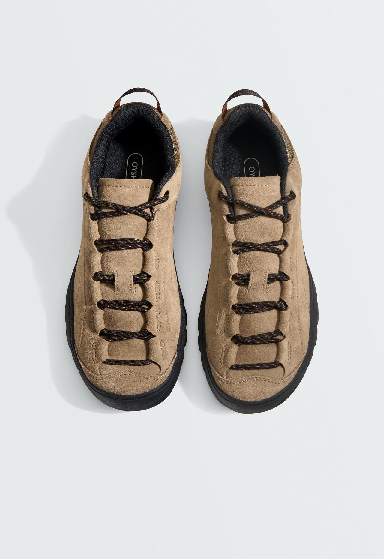 Split-leather trainers — NATURAL