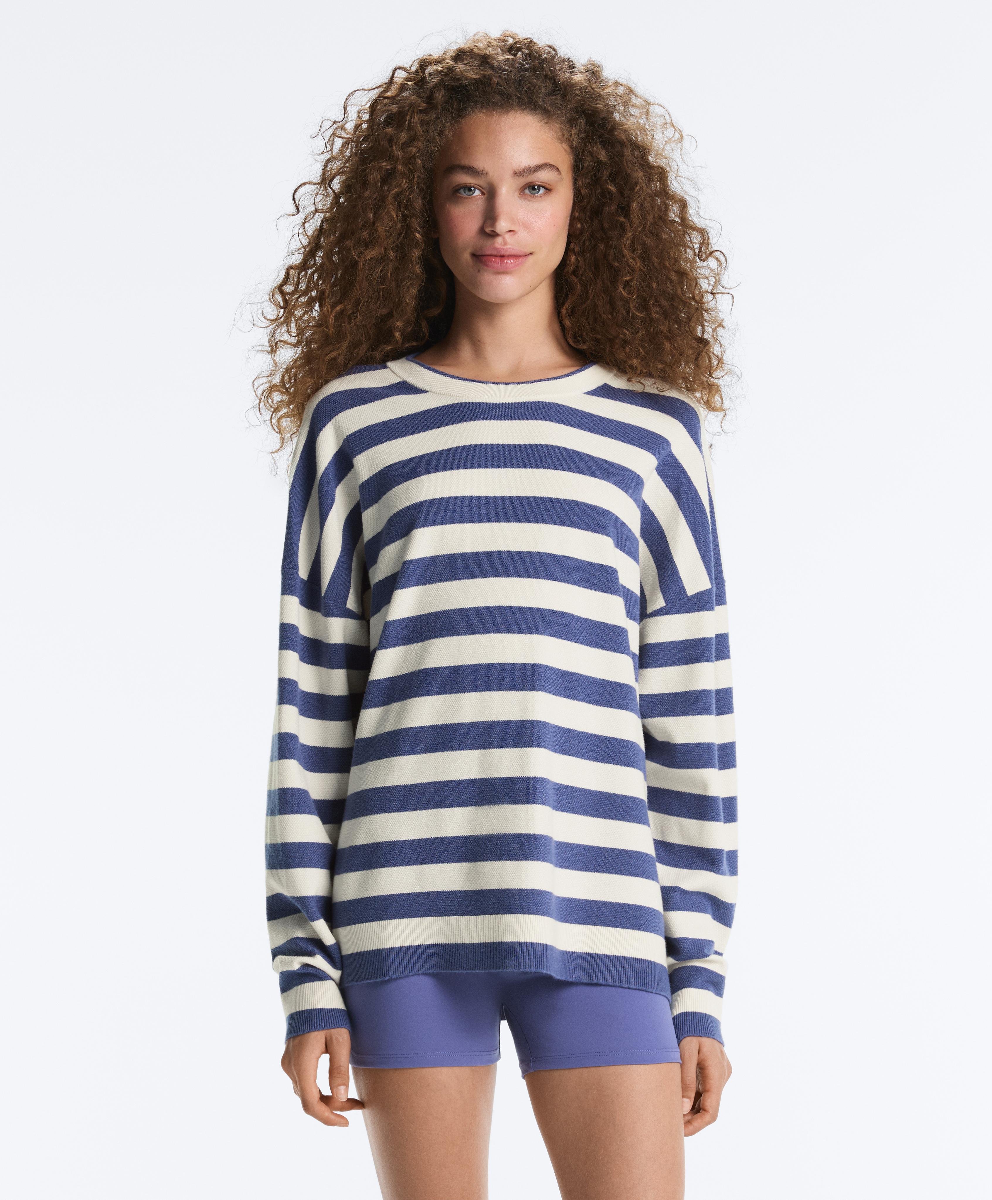 Striped knit jumper — PALE ECRU