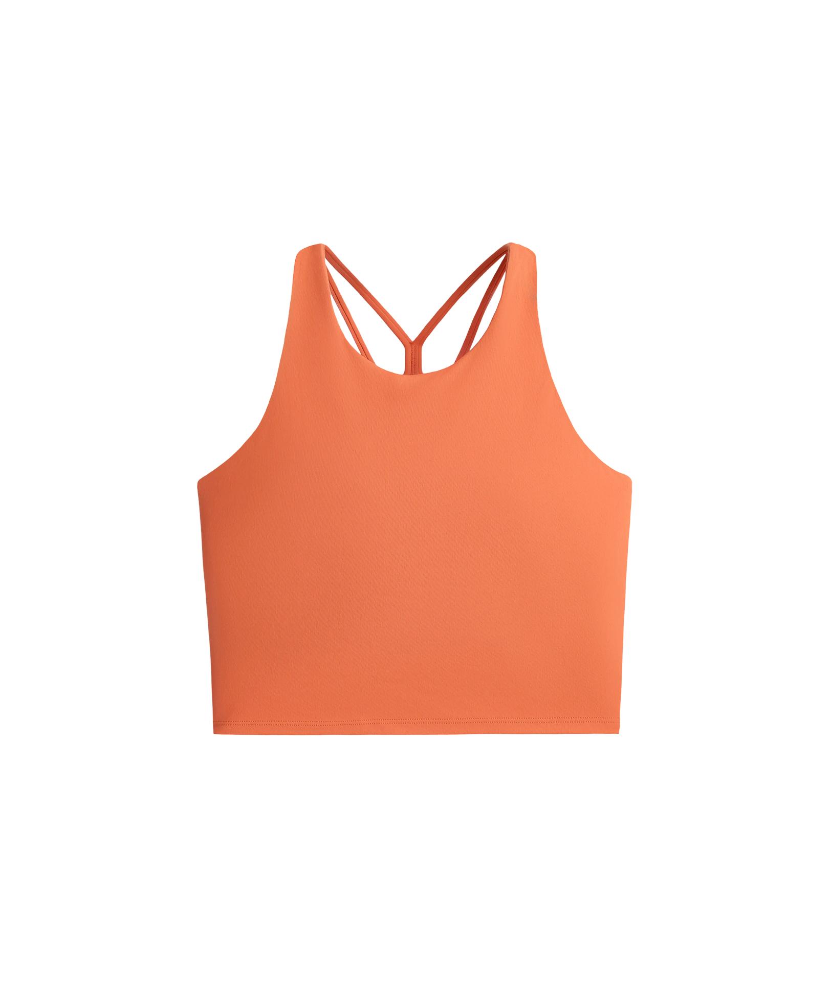 Comfortlux strappy tank top with cups — WASHED ORANGE