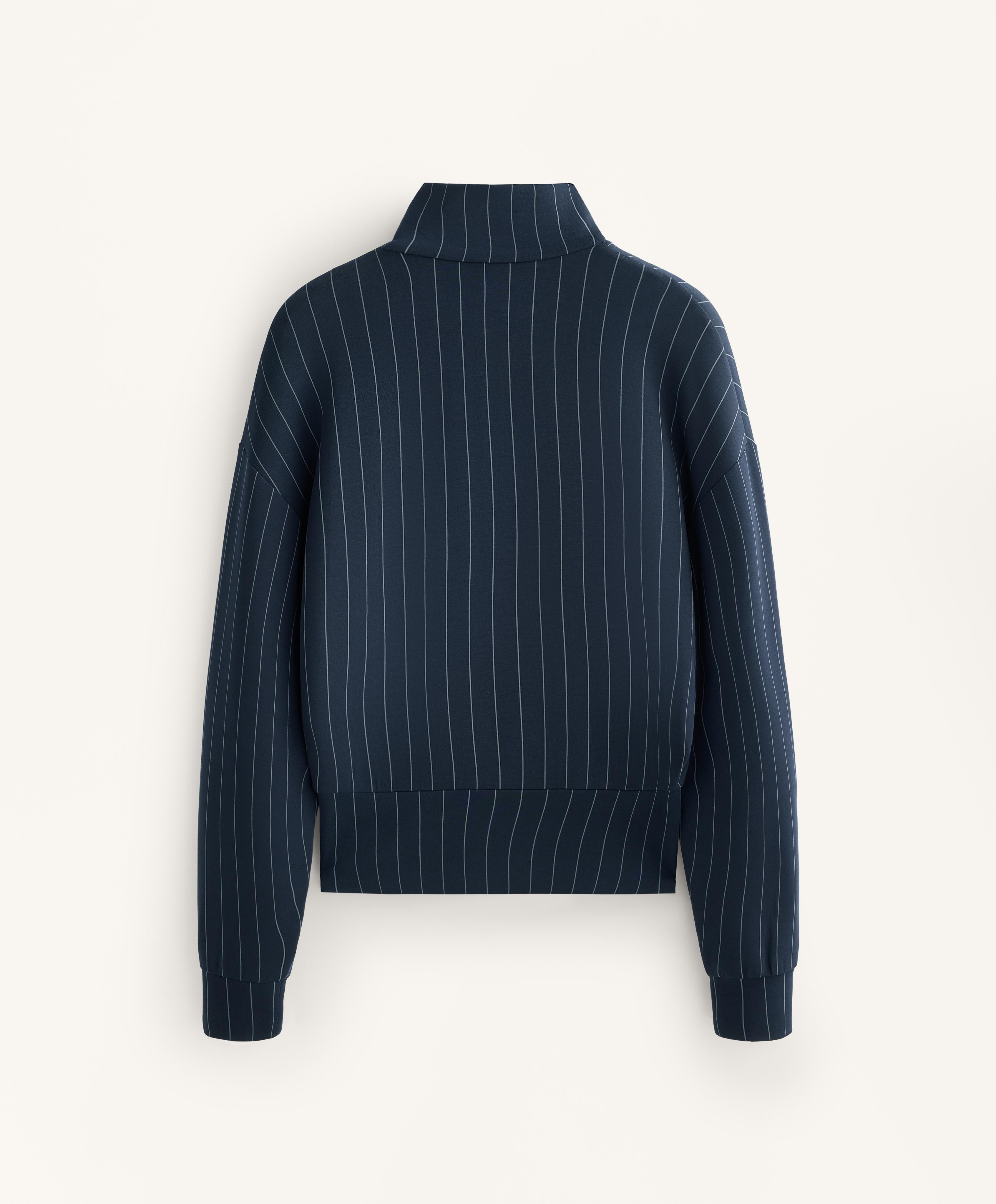 Striped half-zip sweatshirt with soft-touch modal Striped half-zip sweatshirt with soft-touch modal