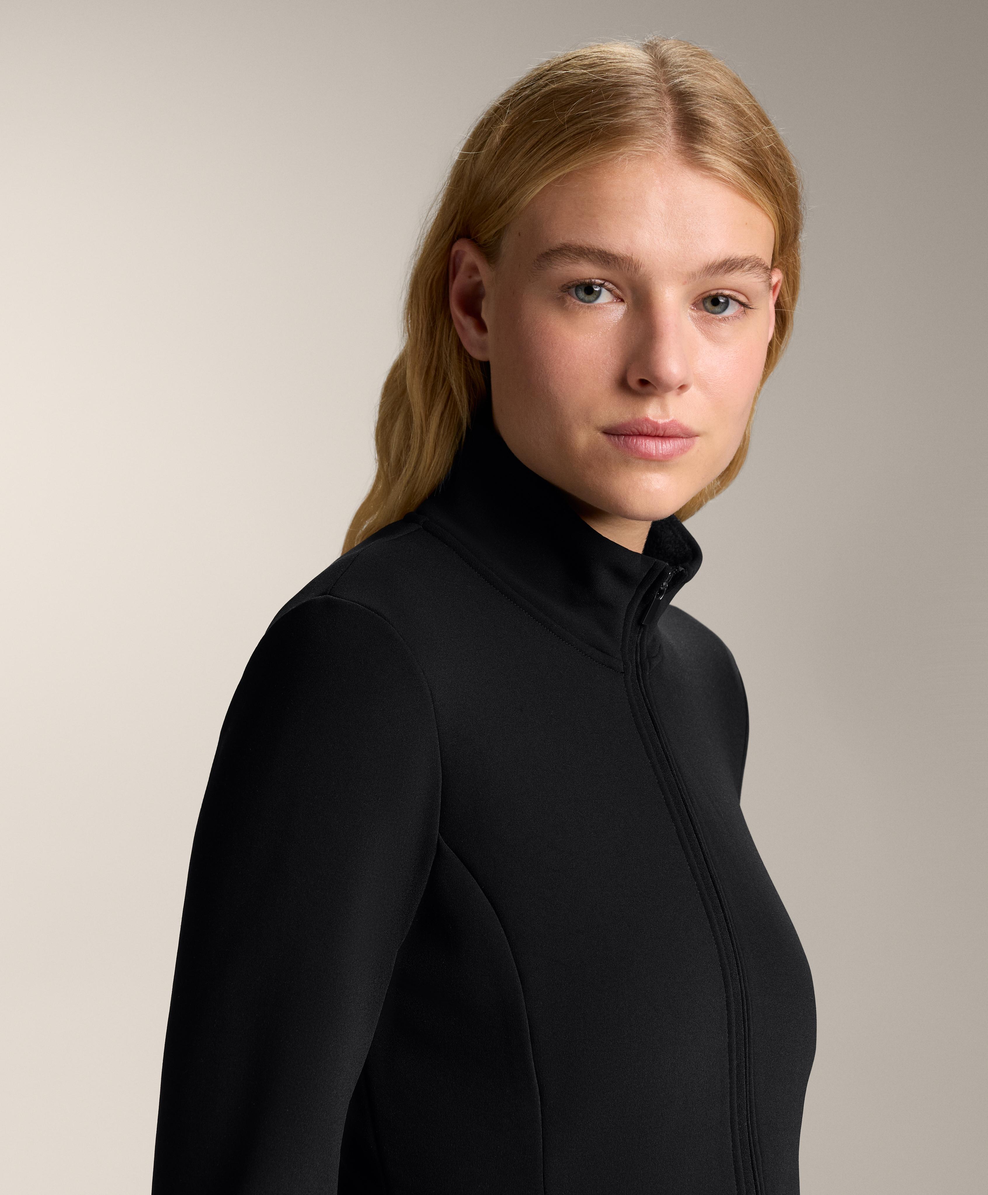 Long super extra warm seamless technical jacket — BLACK