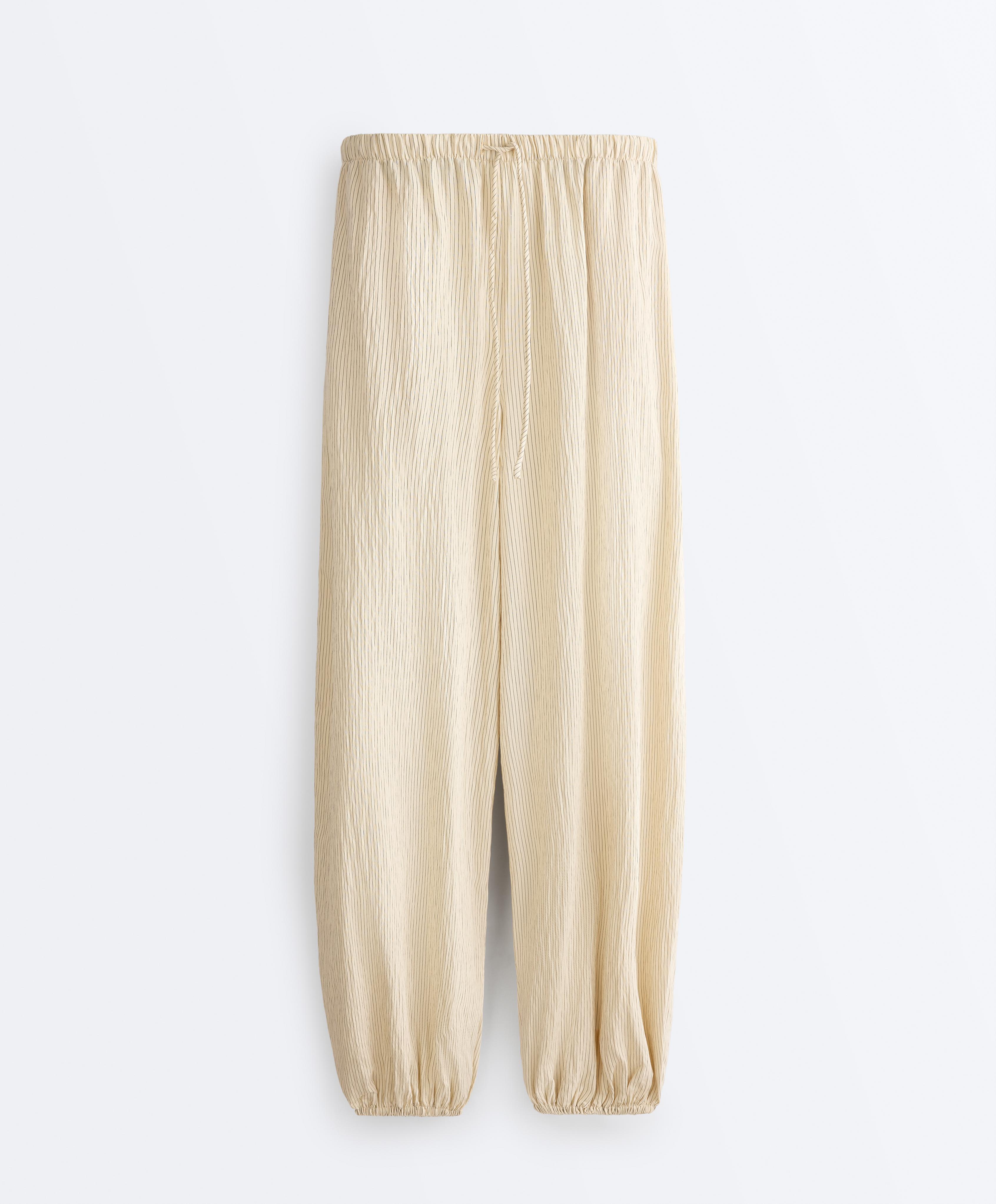 Pantalón bloomer mezcla modal Pantalón bloomer mezcla modal