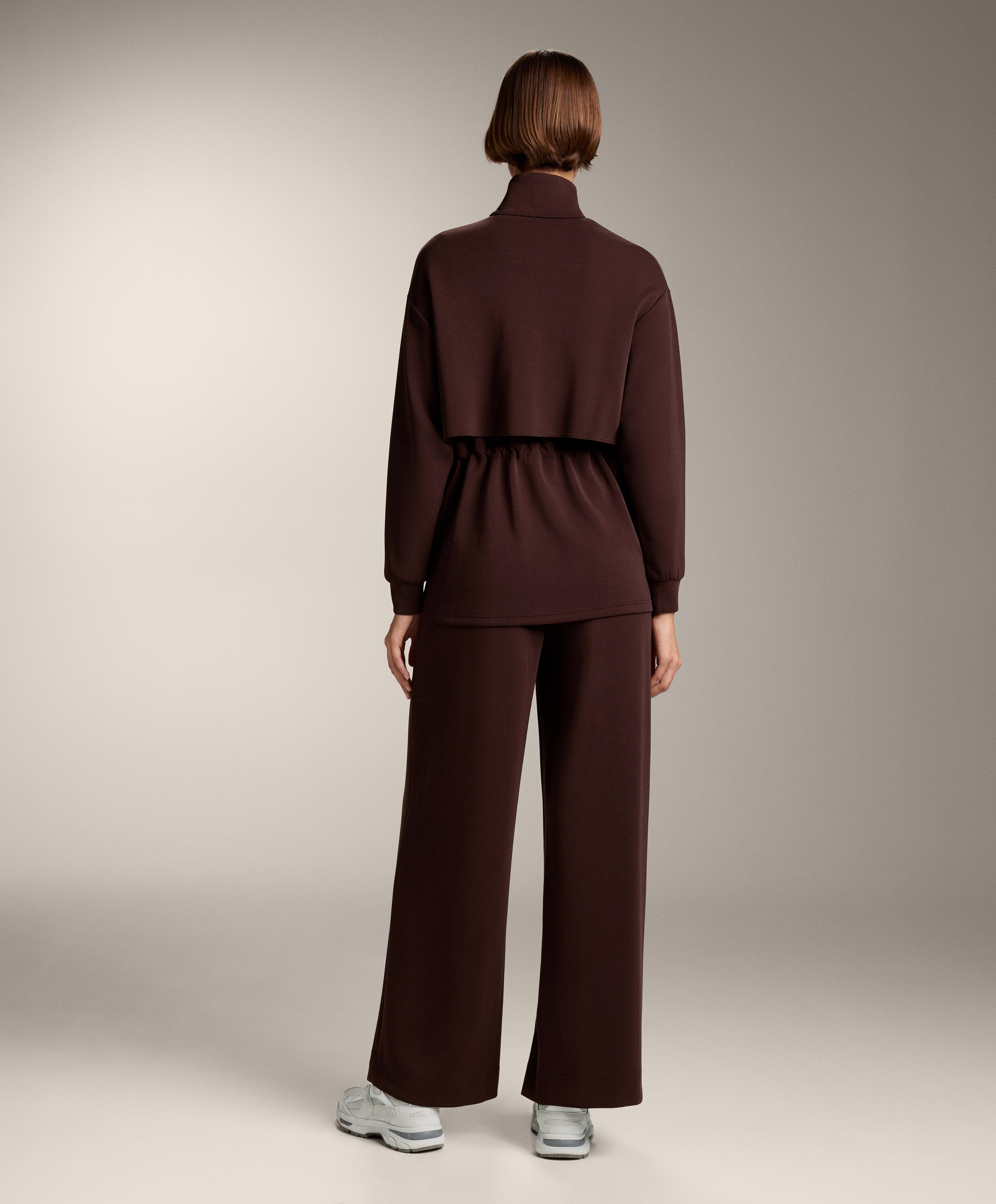 Maroon crease straight-leg total look with modal - Sale