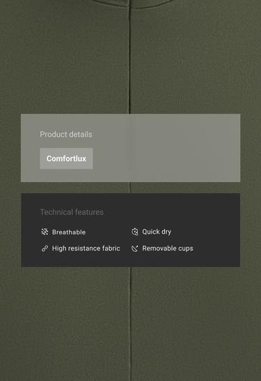 Comfortlux zip tank top — KHAKI 2