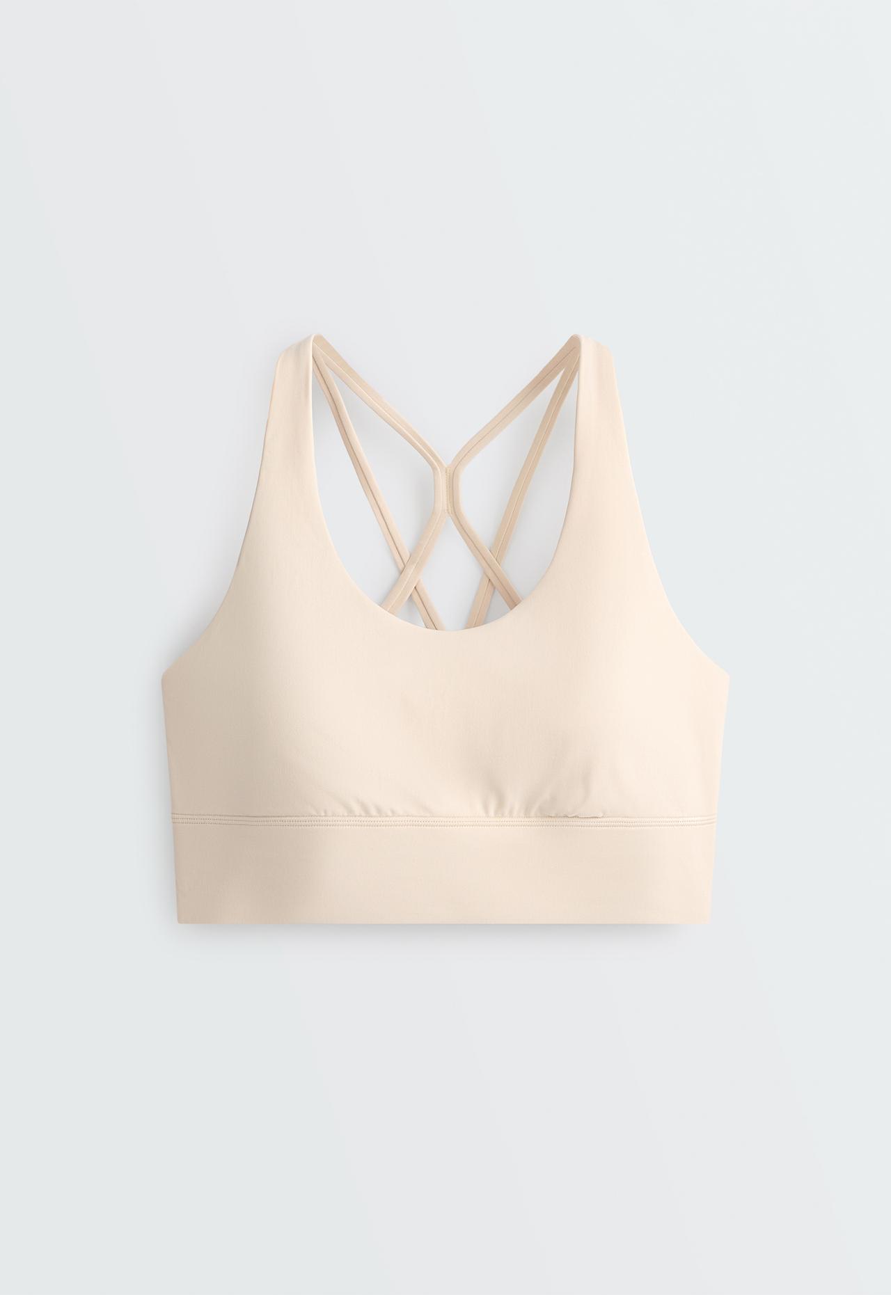Medium support Comfortlux sports bra with cup — SAND