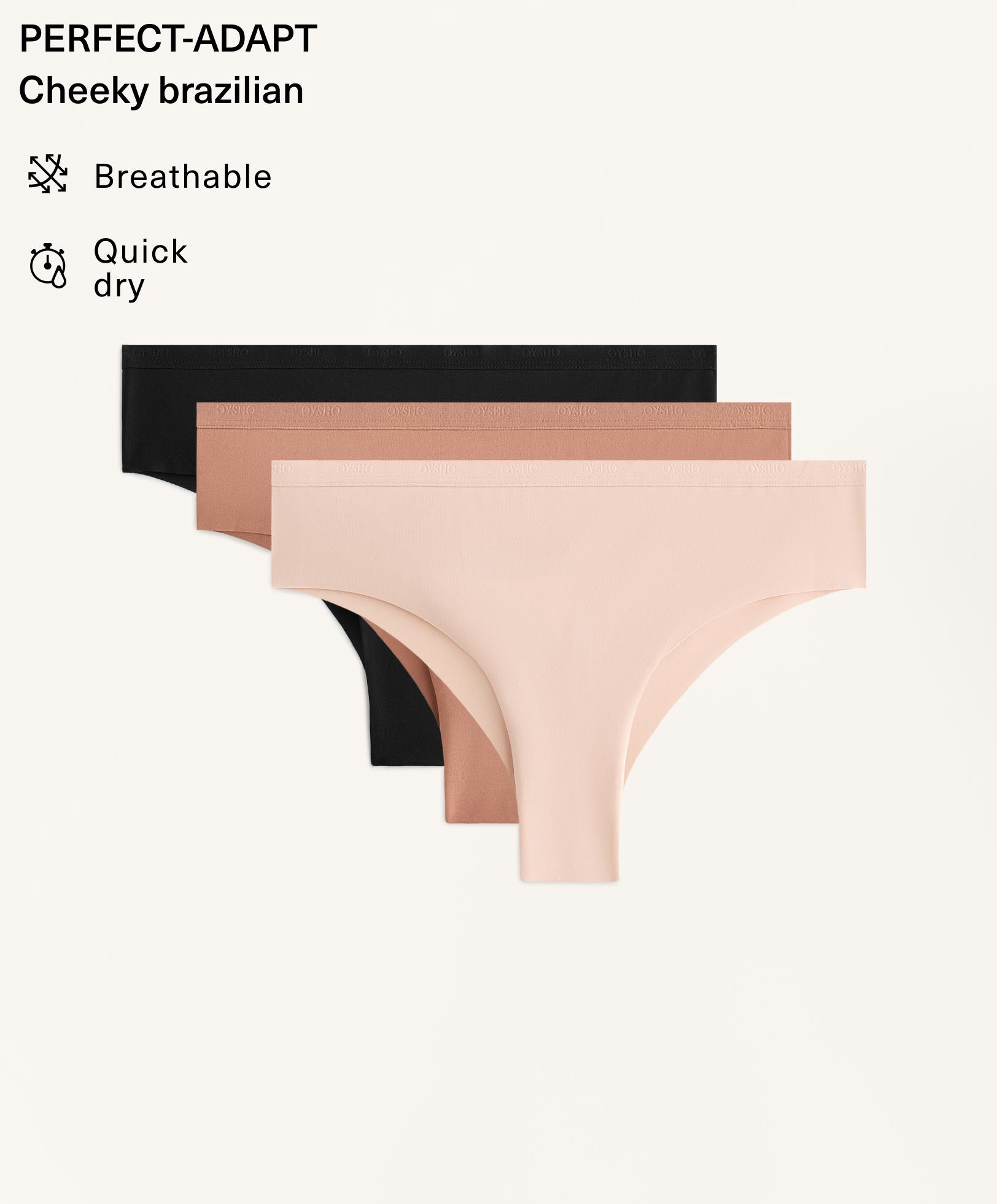 3 bragas brasileñas mezcla poliamida logo