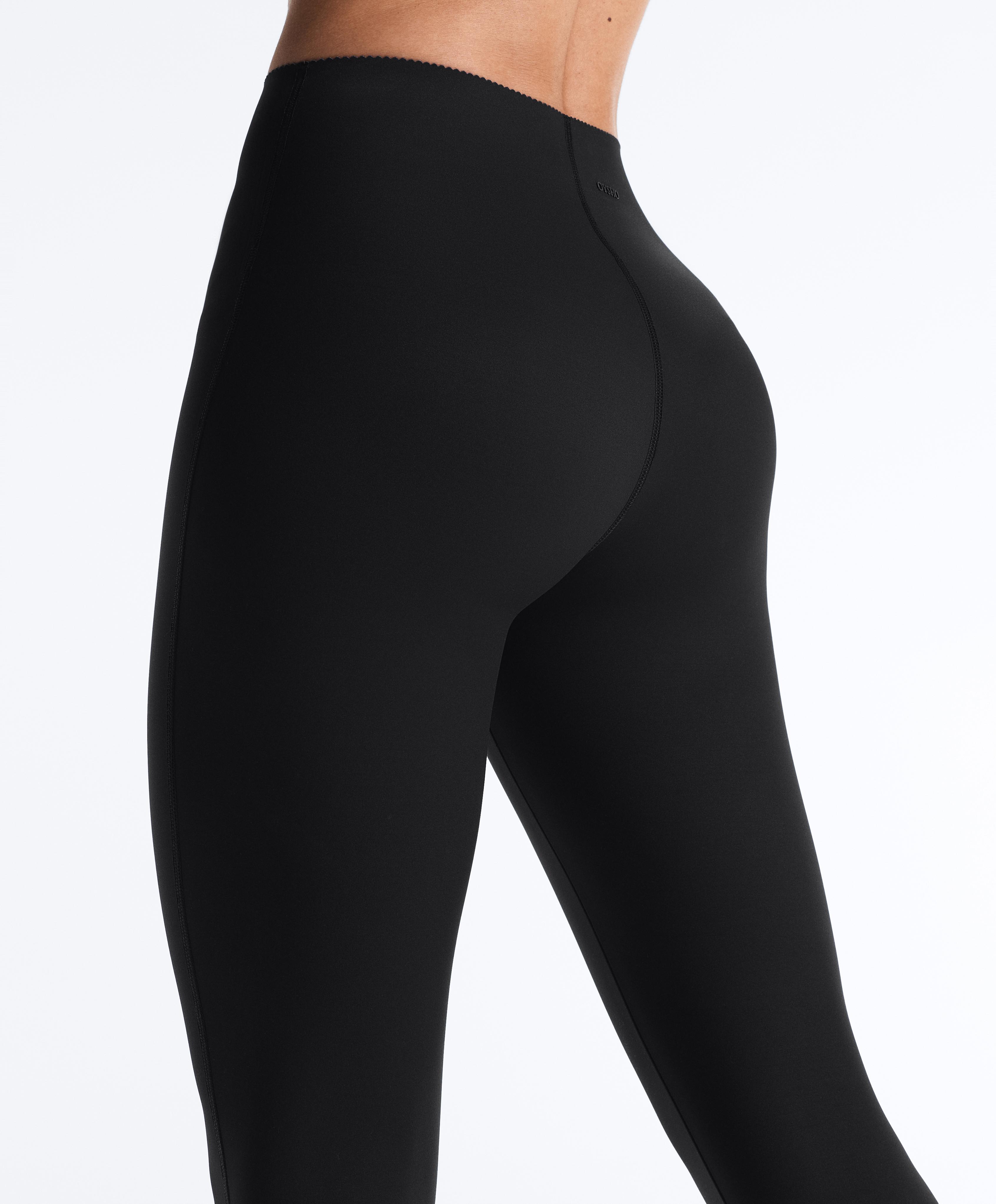 High-waisted Extra Compressive core control ankle-length leggings — BLACK