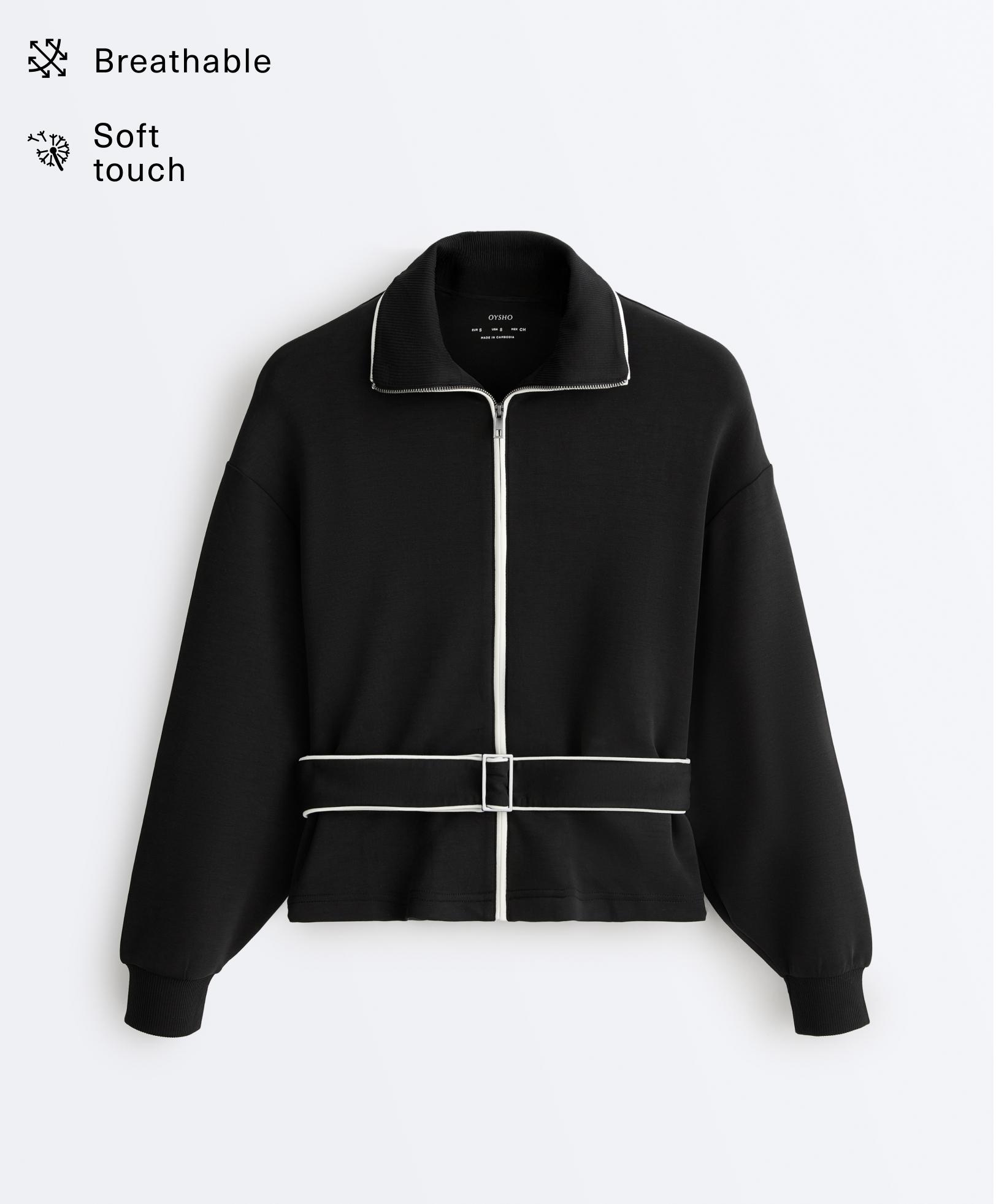 Piping jacket with soft-touch modal