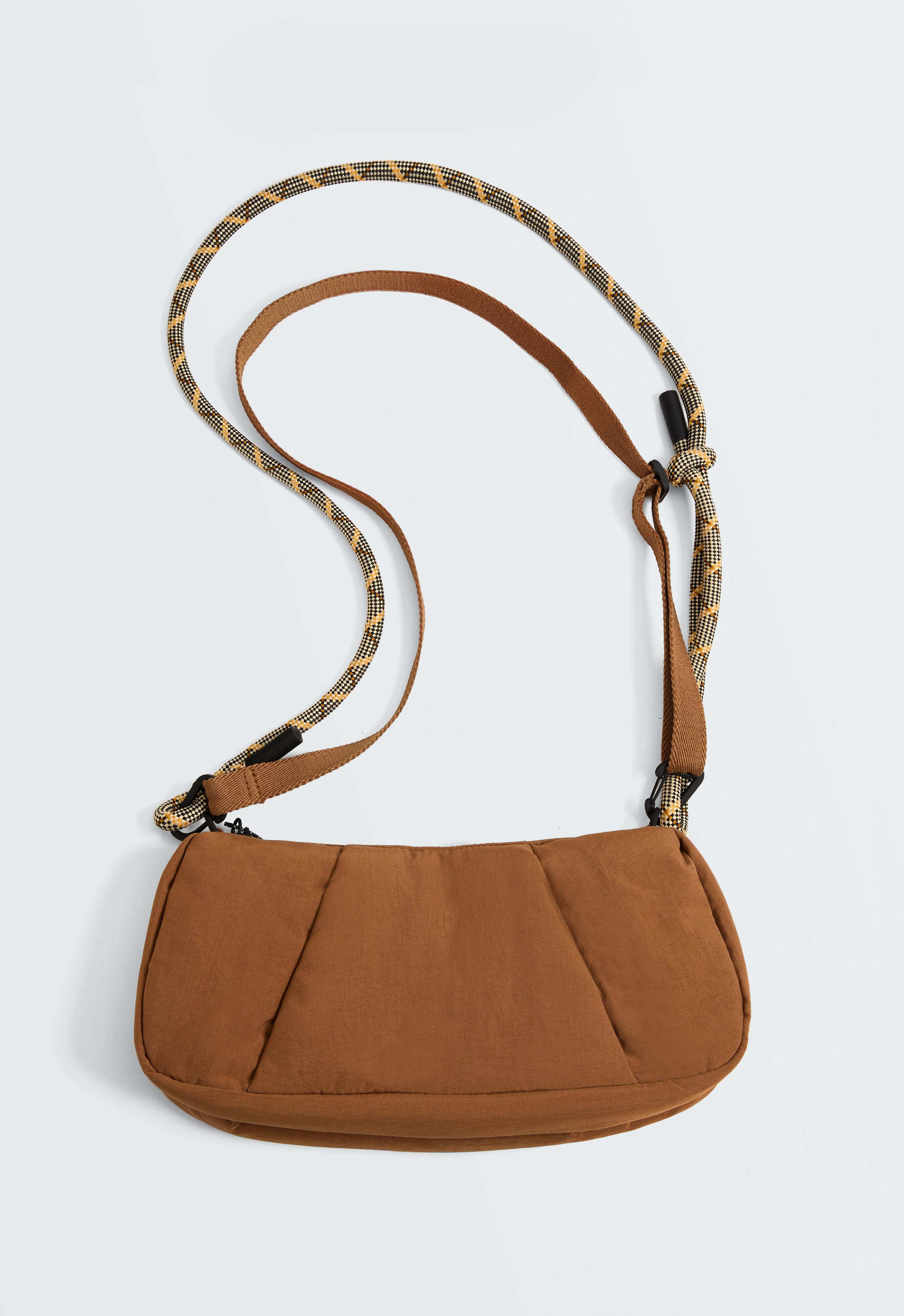 Padded crossbody bag — BROWN