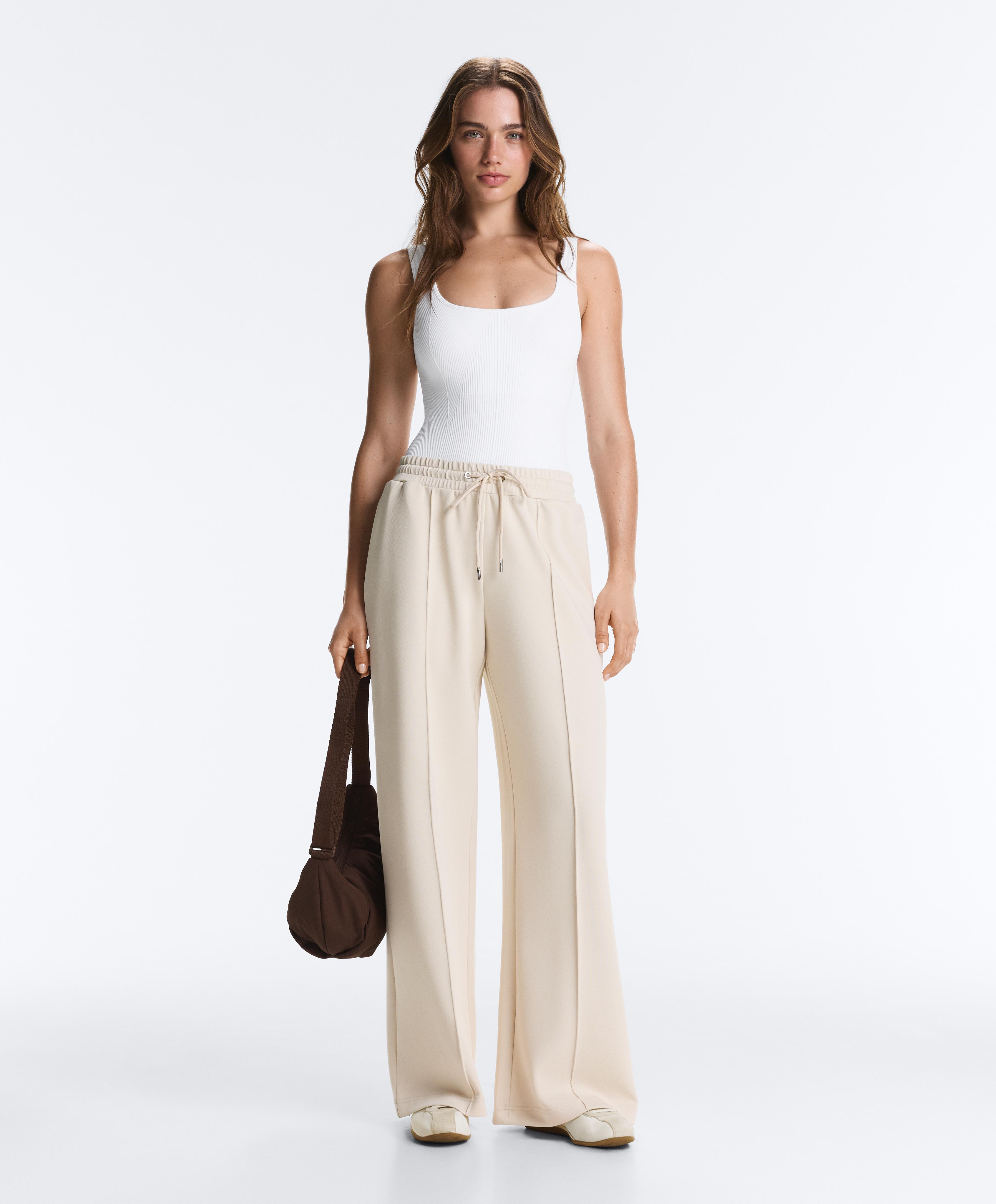 Seamless square neck bodysuit — WHITE 