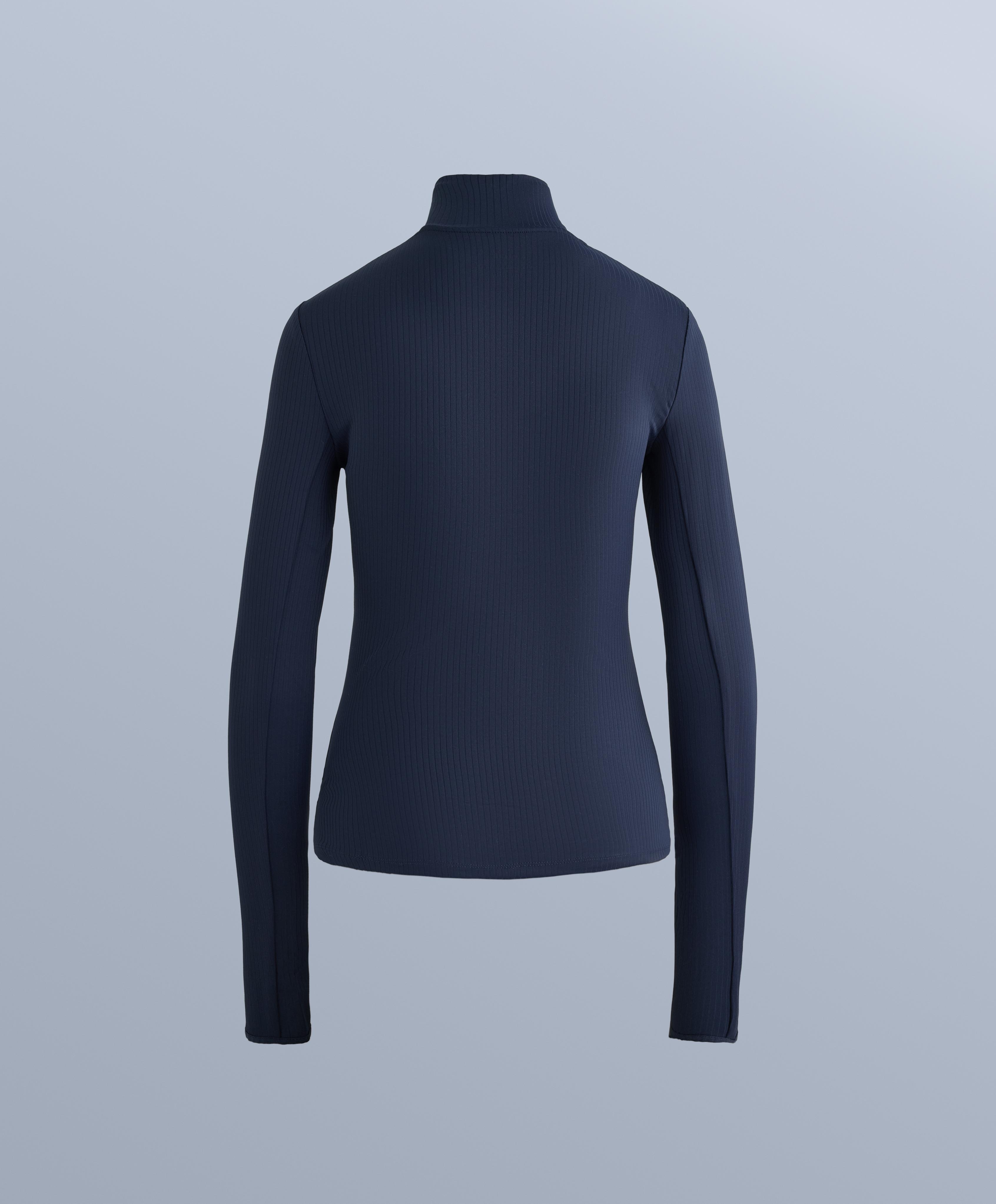 Thermal base layer rib T-shirt — NAVY BLUE