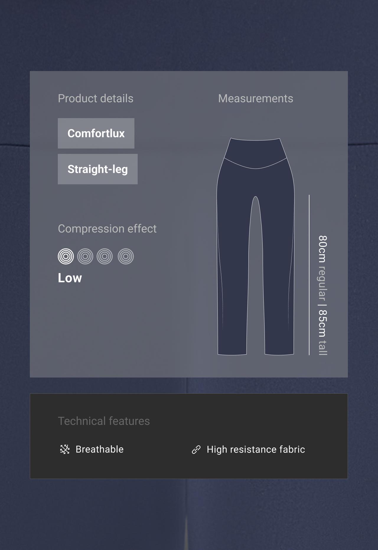 High-rise Comfortlux straight-leg trousers — NAVY BLUE