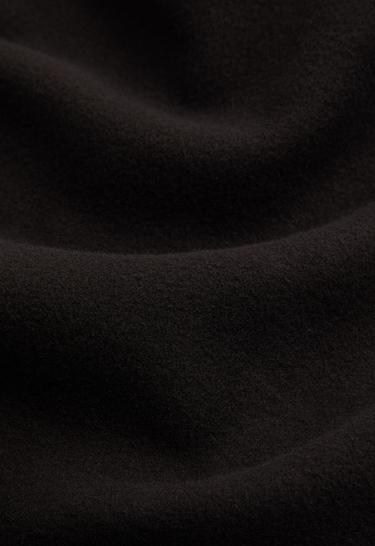Long jacket with modal brushed piping — BLACK 9