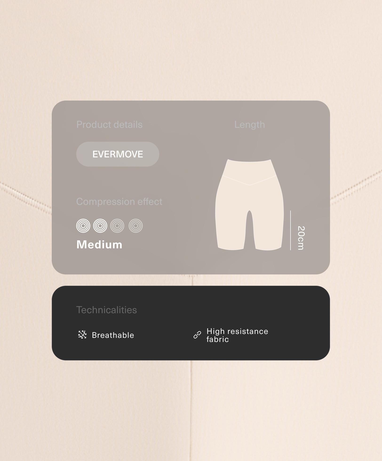 20 cm high rise Evermove riteņbraucēju legingi