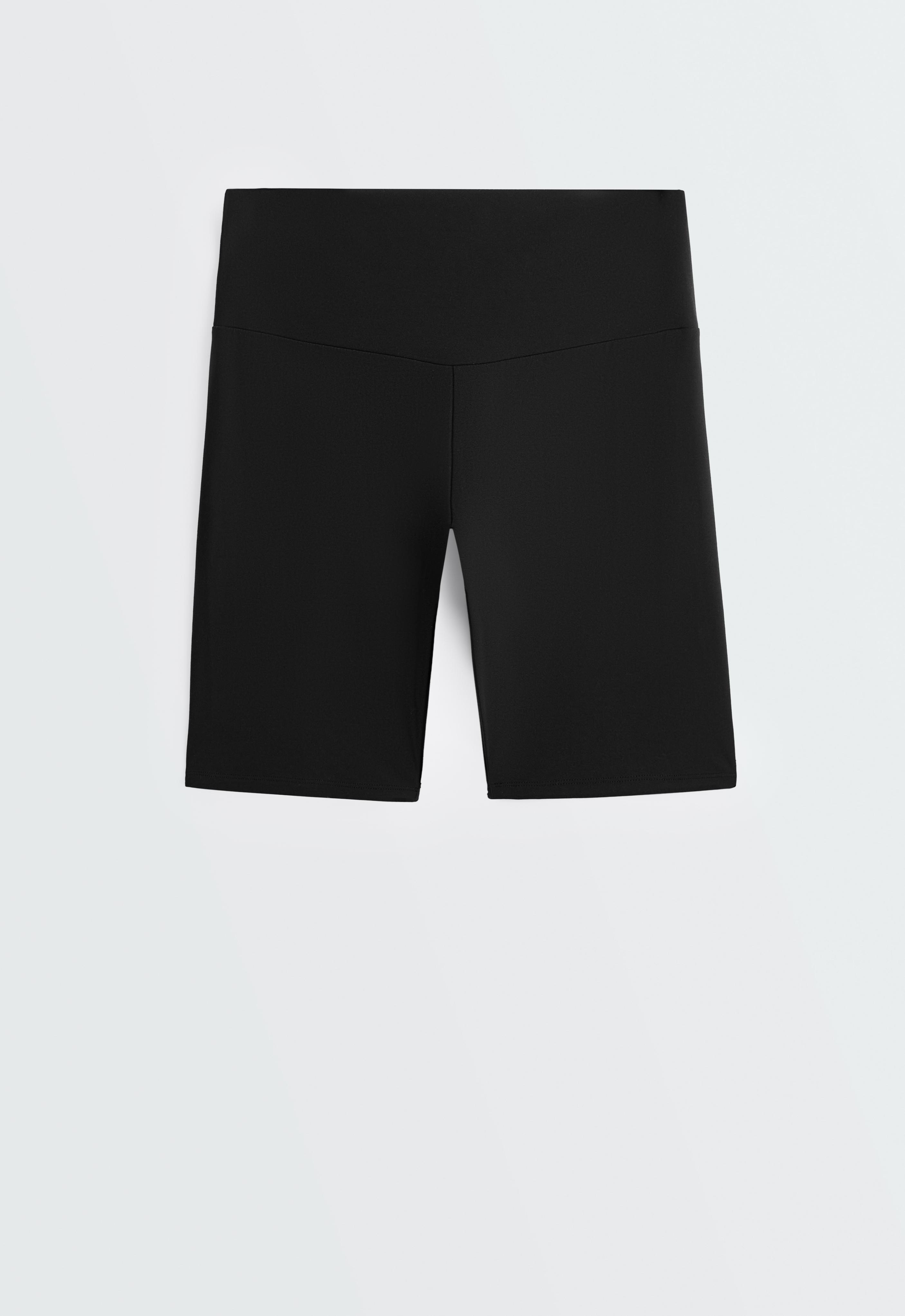 Comfortlux high-rise 20cm biker leggings — BLACK