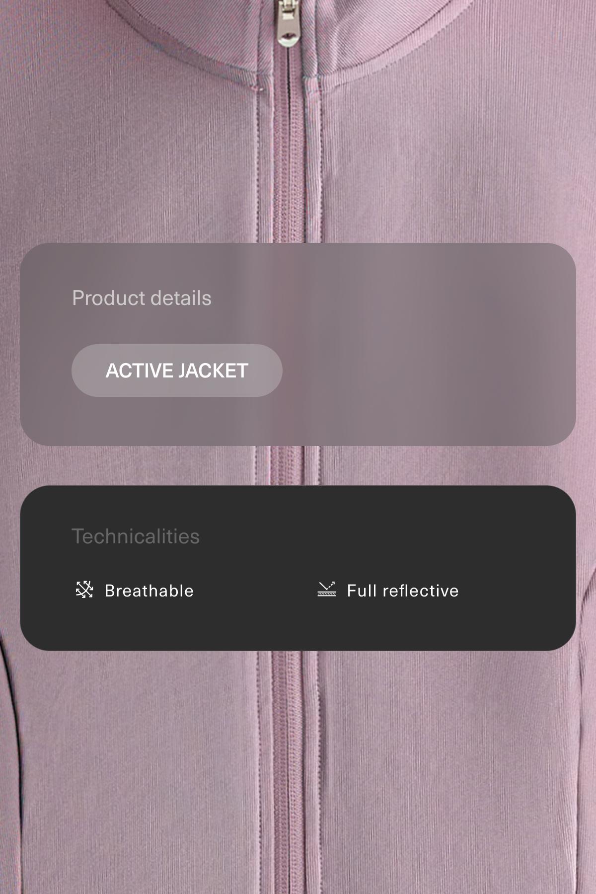 Iridescent technical jacket — WASHED PURPLE