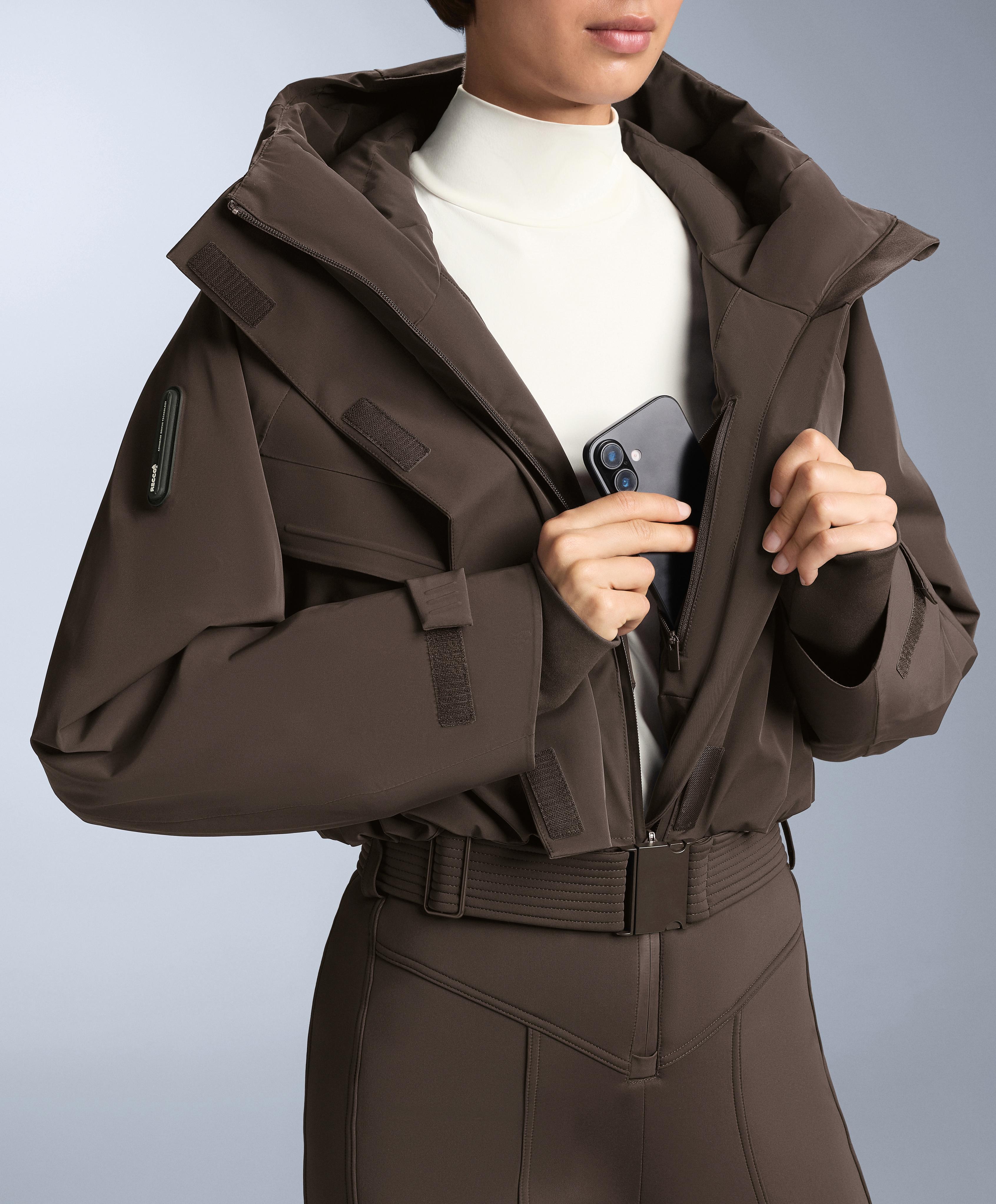 Primaloft® SKI water-resistant performance jumpsuit — DARK BROWN