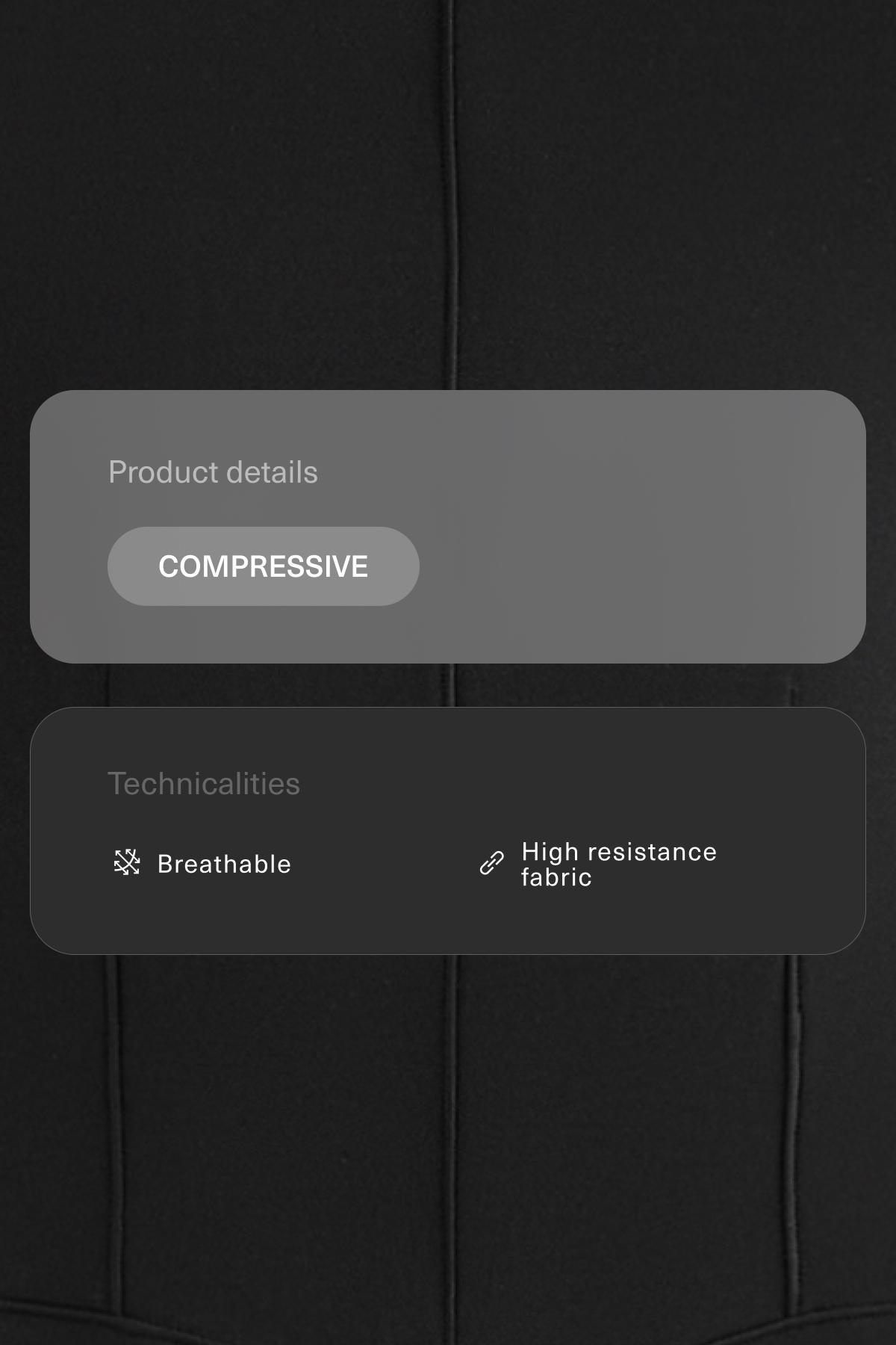 Long Compressive short sleeve jumpsuit — BLACK