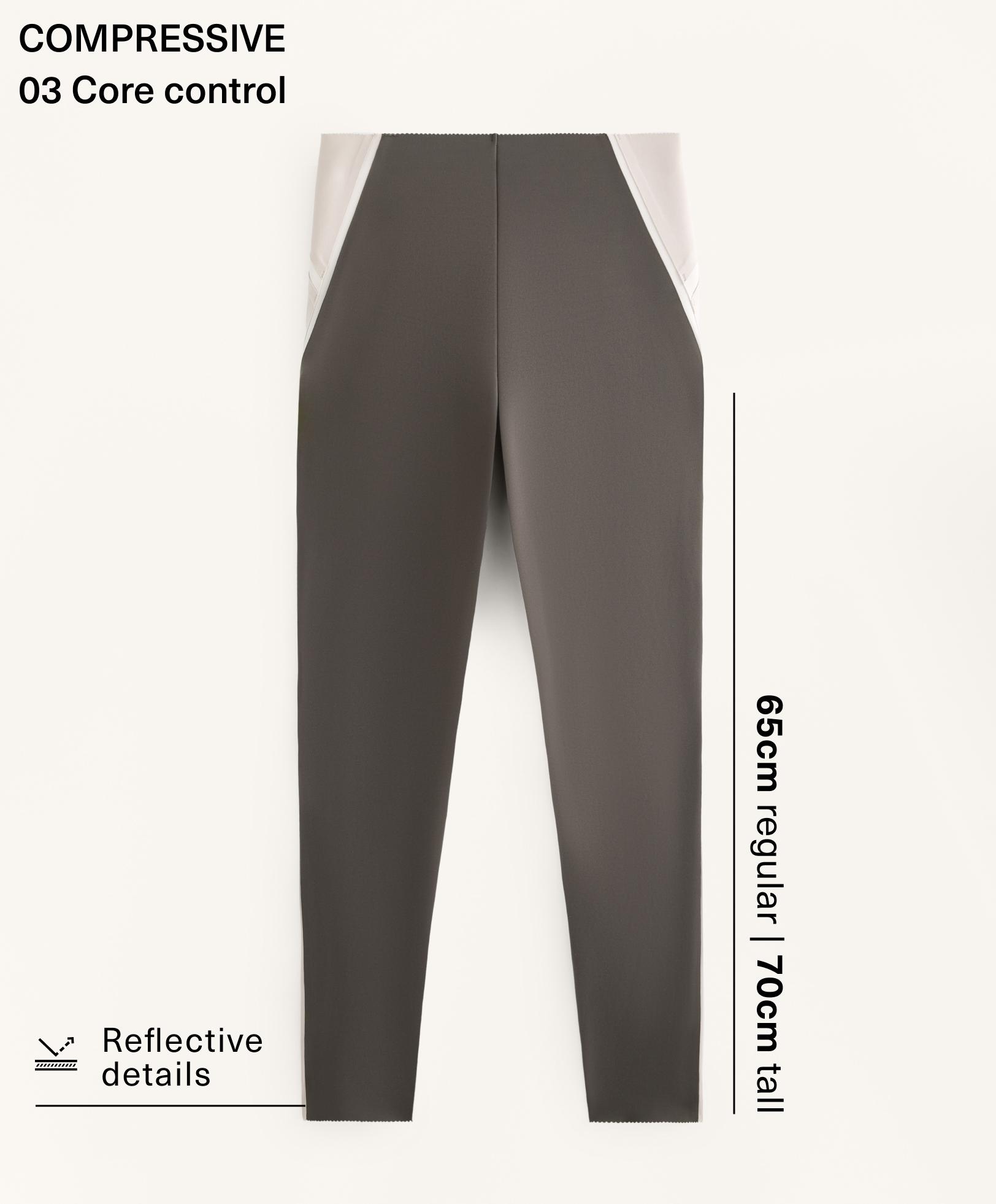 High-rise Compressive reflective core control ankle-length leggings High-rise Compressive reflective core control ankle-length leggings