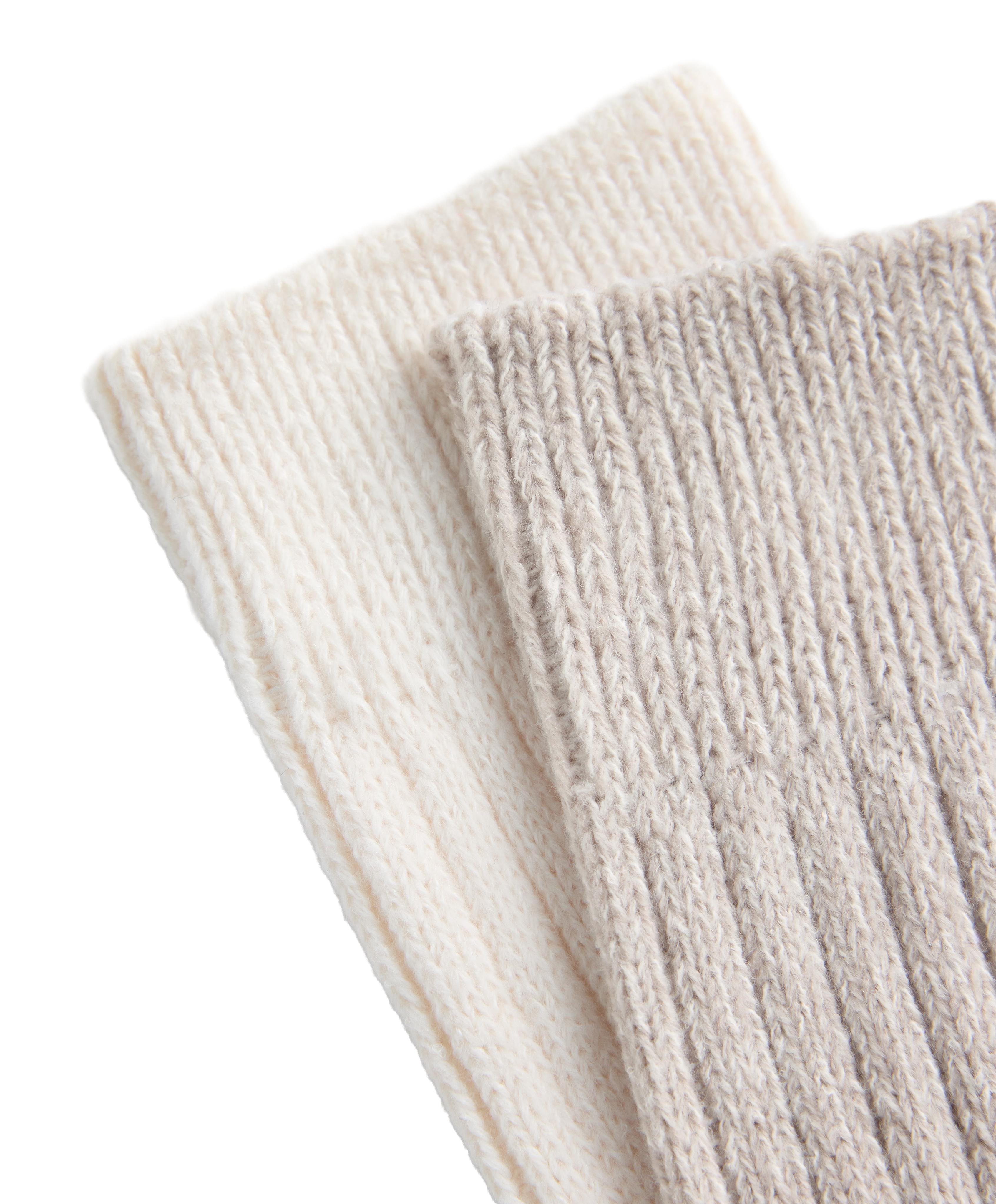2 Pairs of Classic Ribbed Socks — ECRU