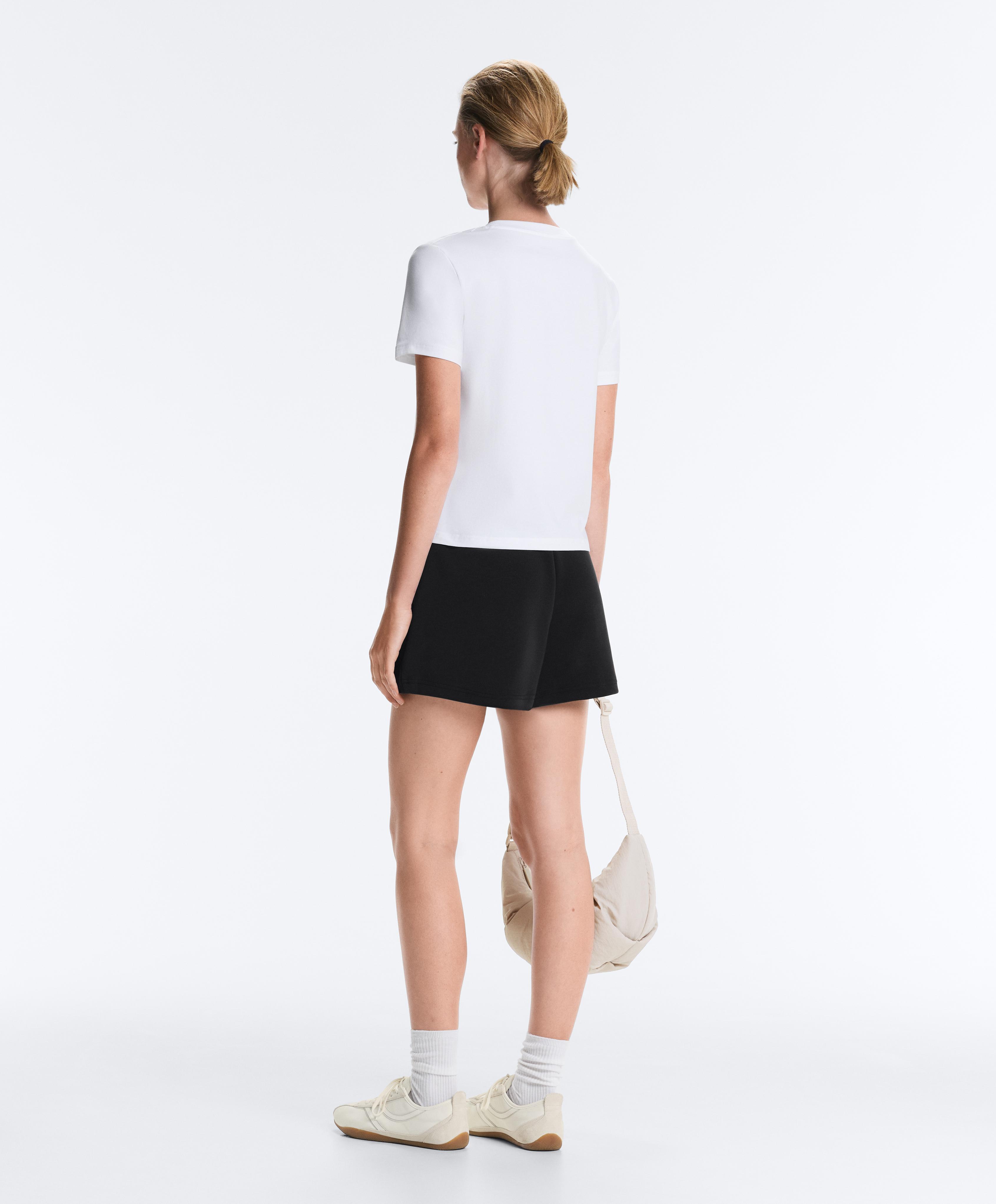 Soft-touch modal shorts — BLACK