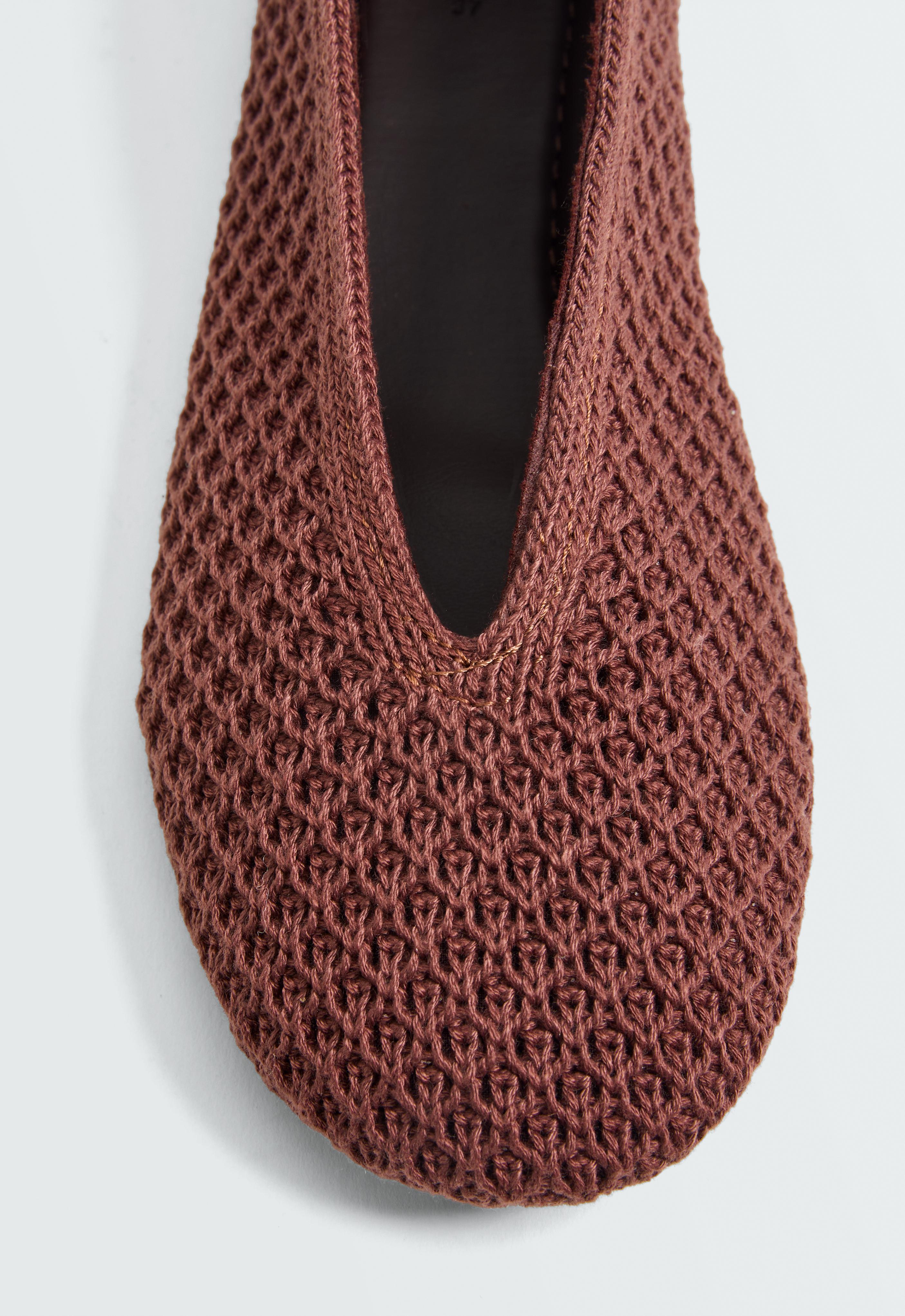 Crochet ballet flats — TERRACOTTA