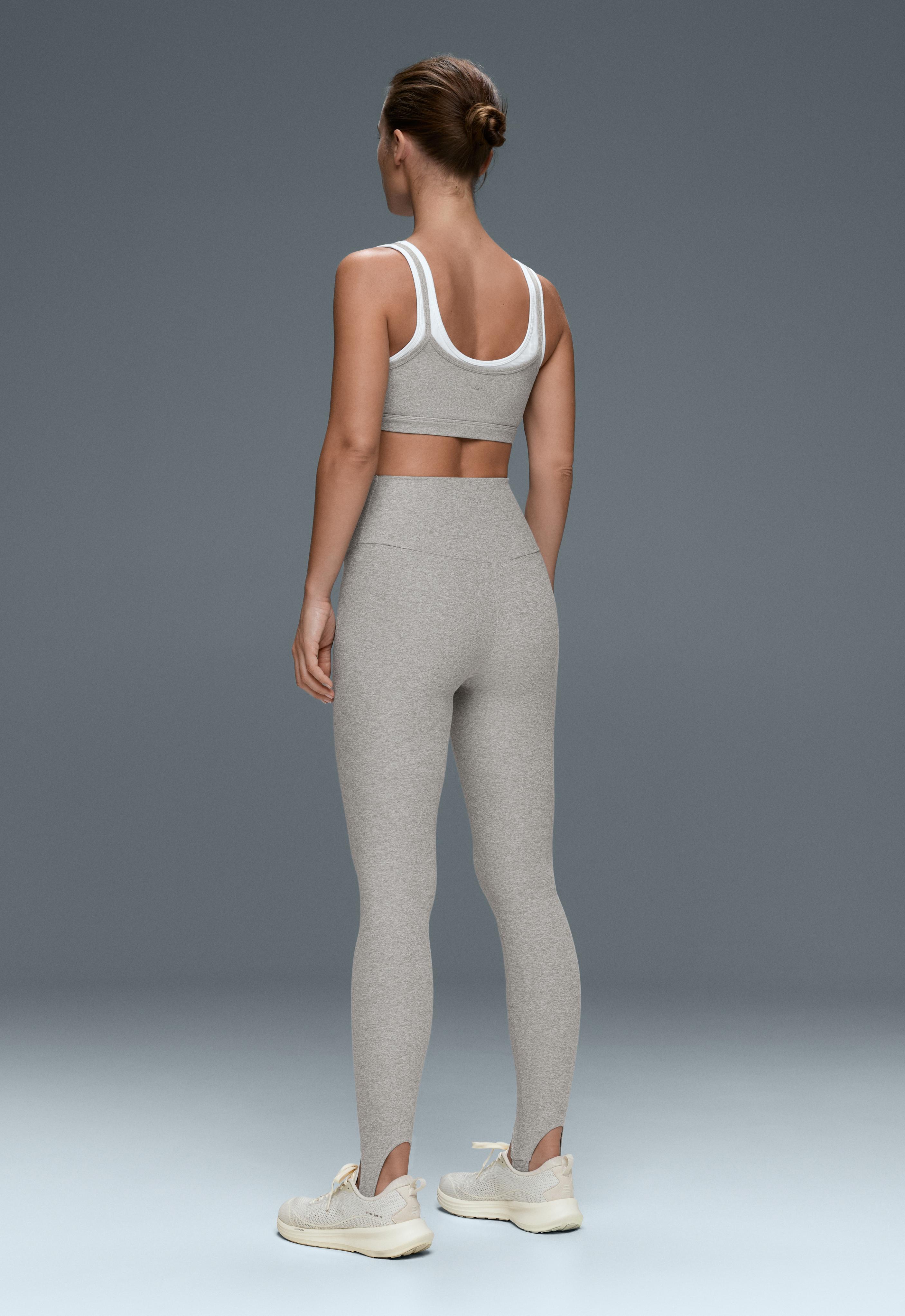 Comfortlux super-high-rise ankle-length leggings — GREY MELANGE