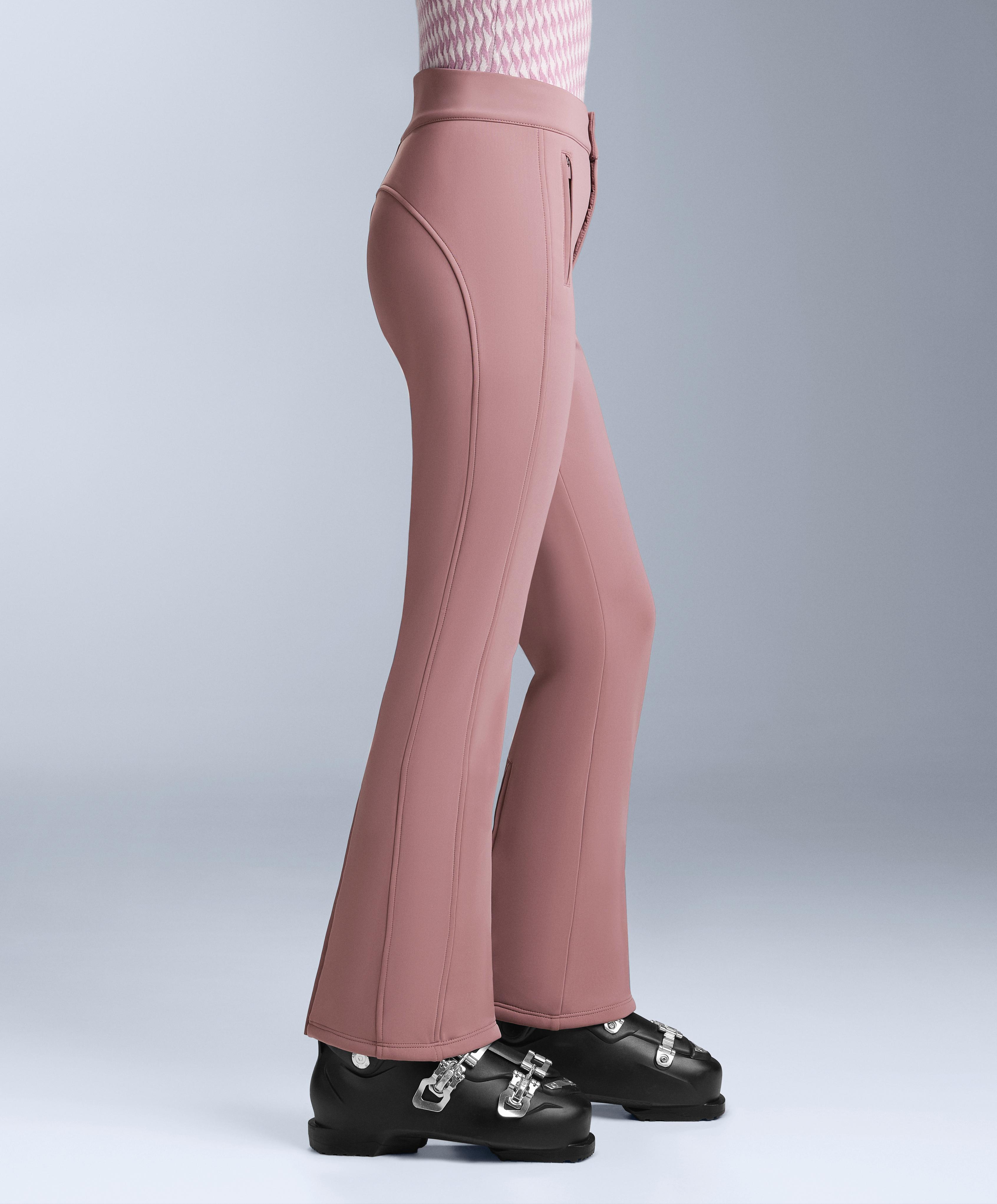 Water-resistant flare stretch SKI trousers — PINK-MAUVE