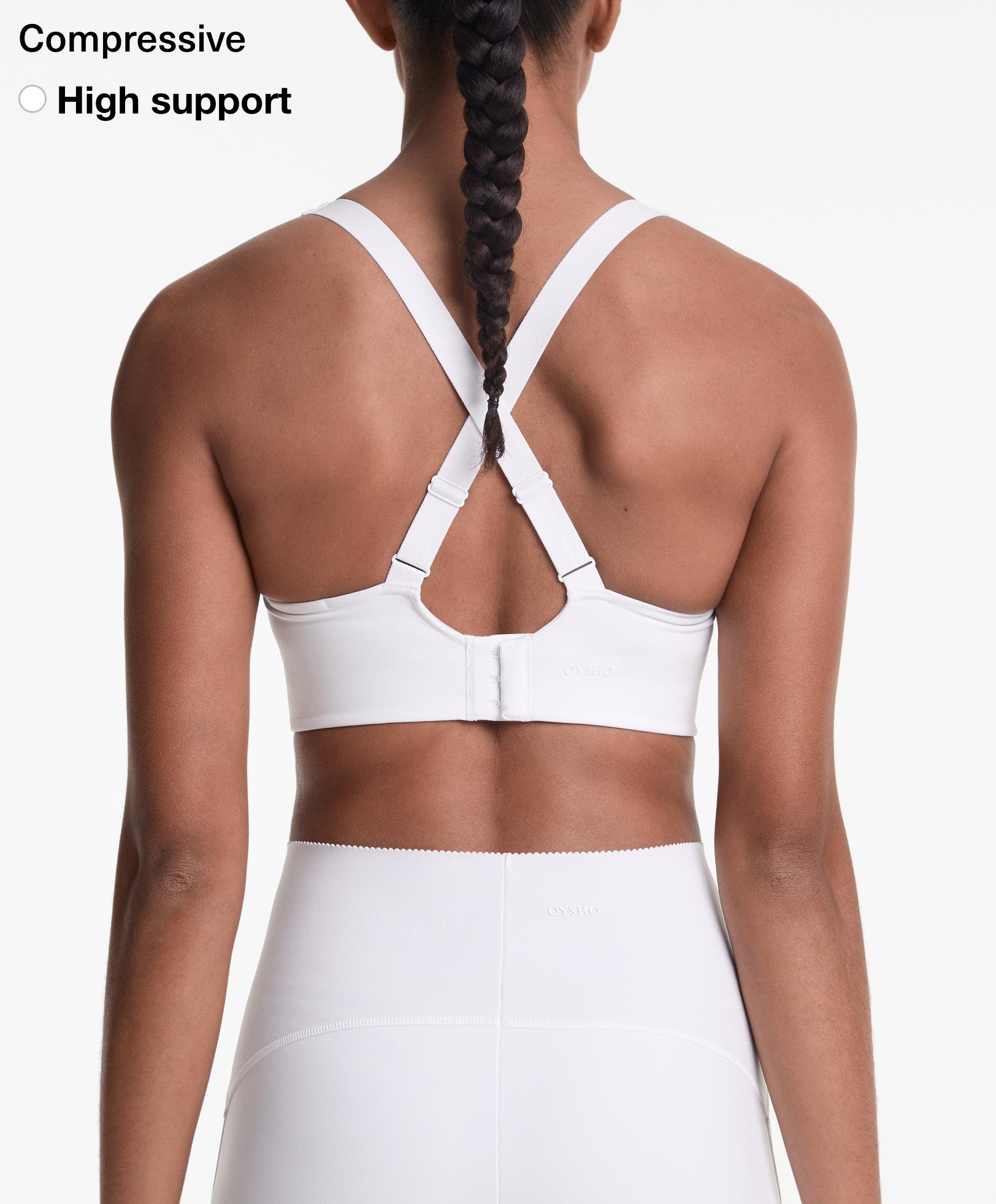 Firm support compressive sports bra