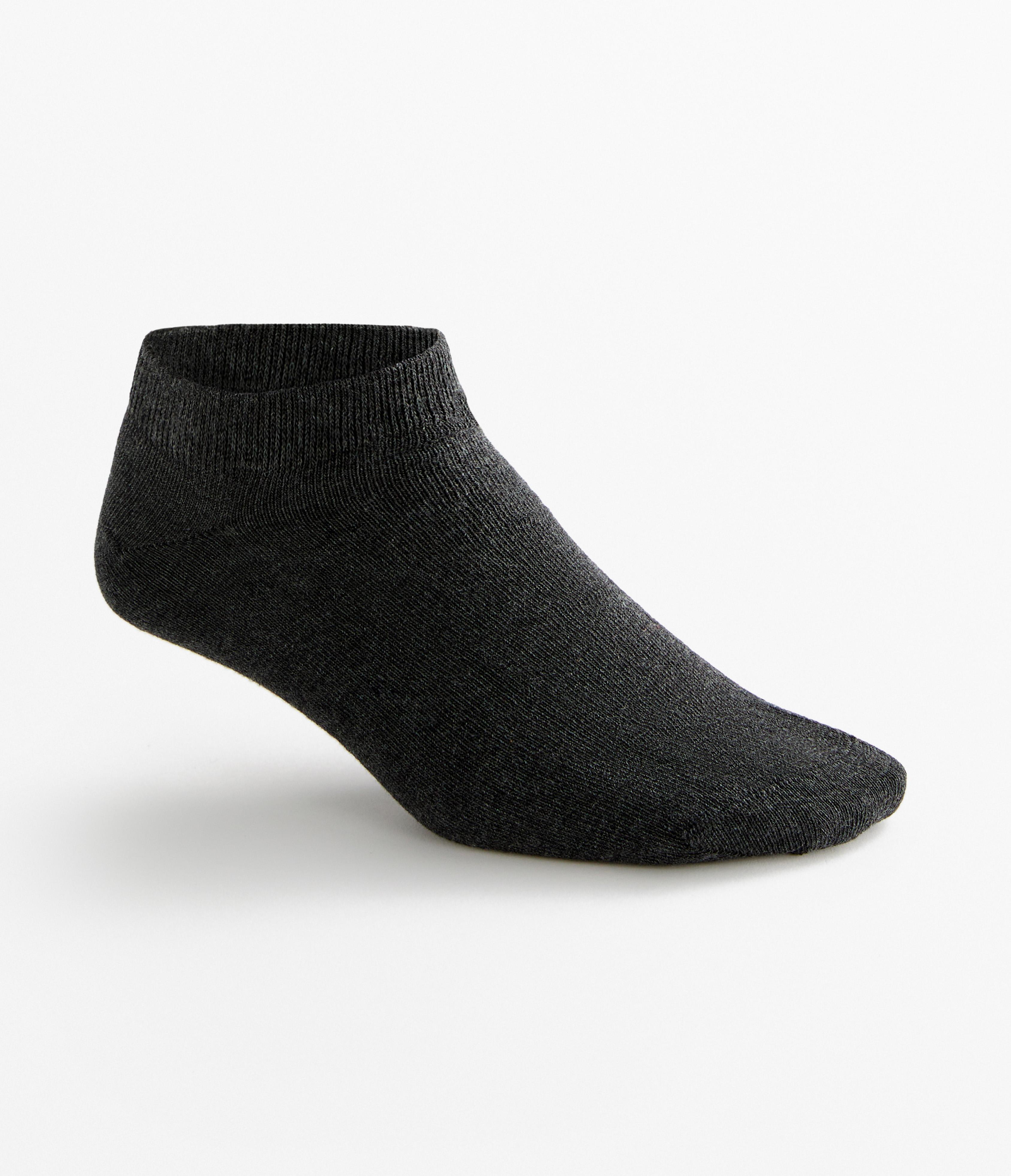 5 pairs of cotton blend sneaker socks — DARK GREY