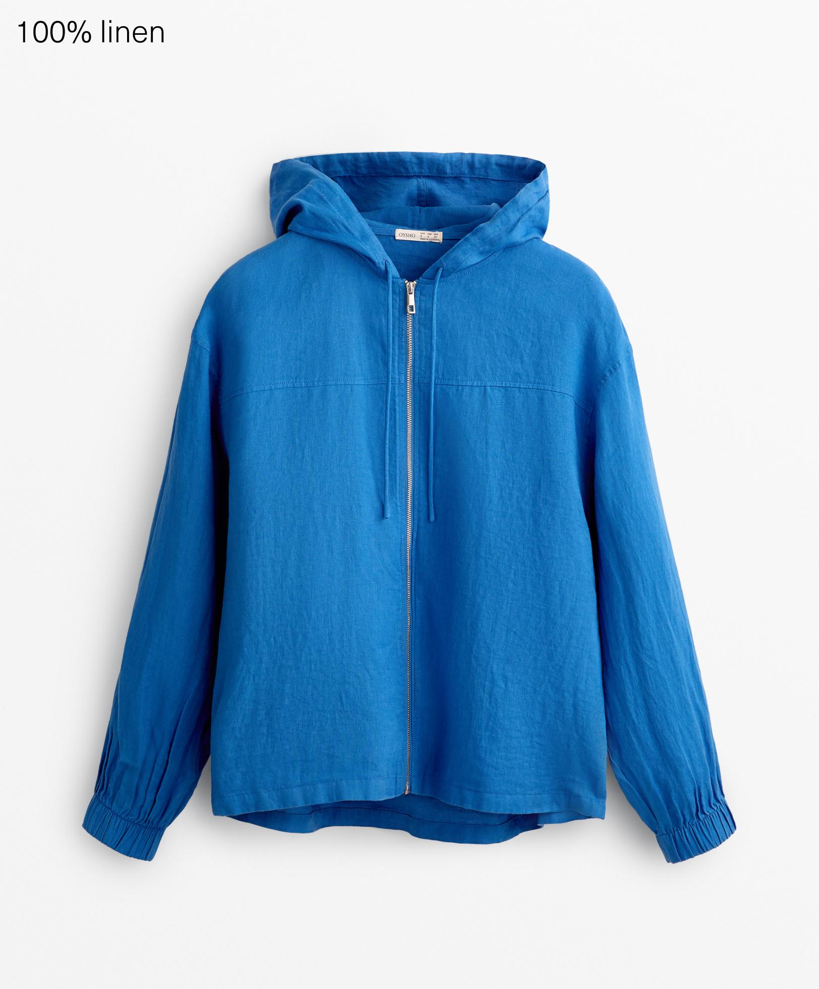 Veste à capuche 100 % lin Veste à capuche 100 % lin