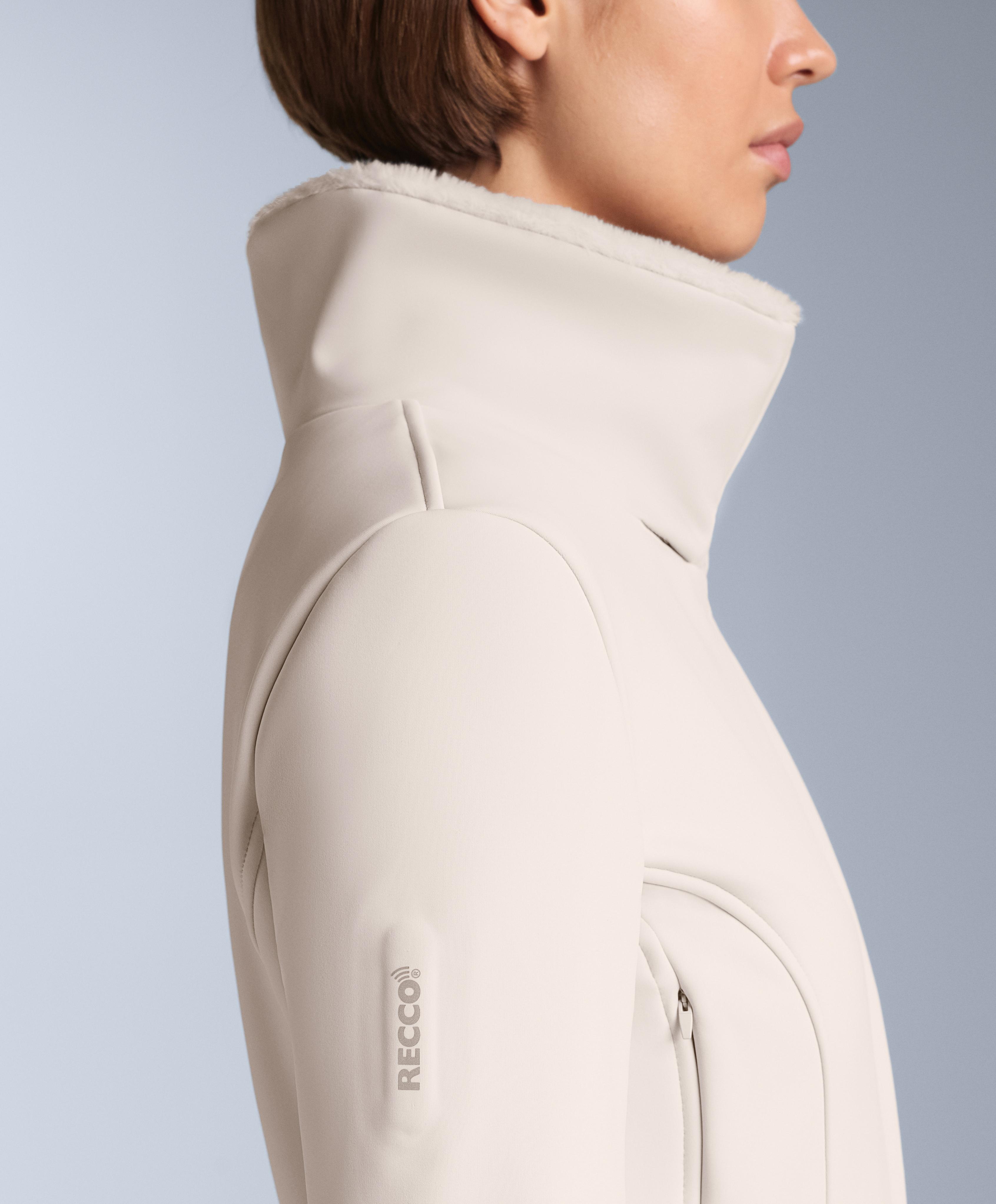 Water-resistant 2-in-1 removable flare stretch SKI jumpsuit — PALE MINK