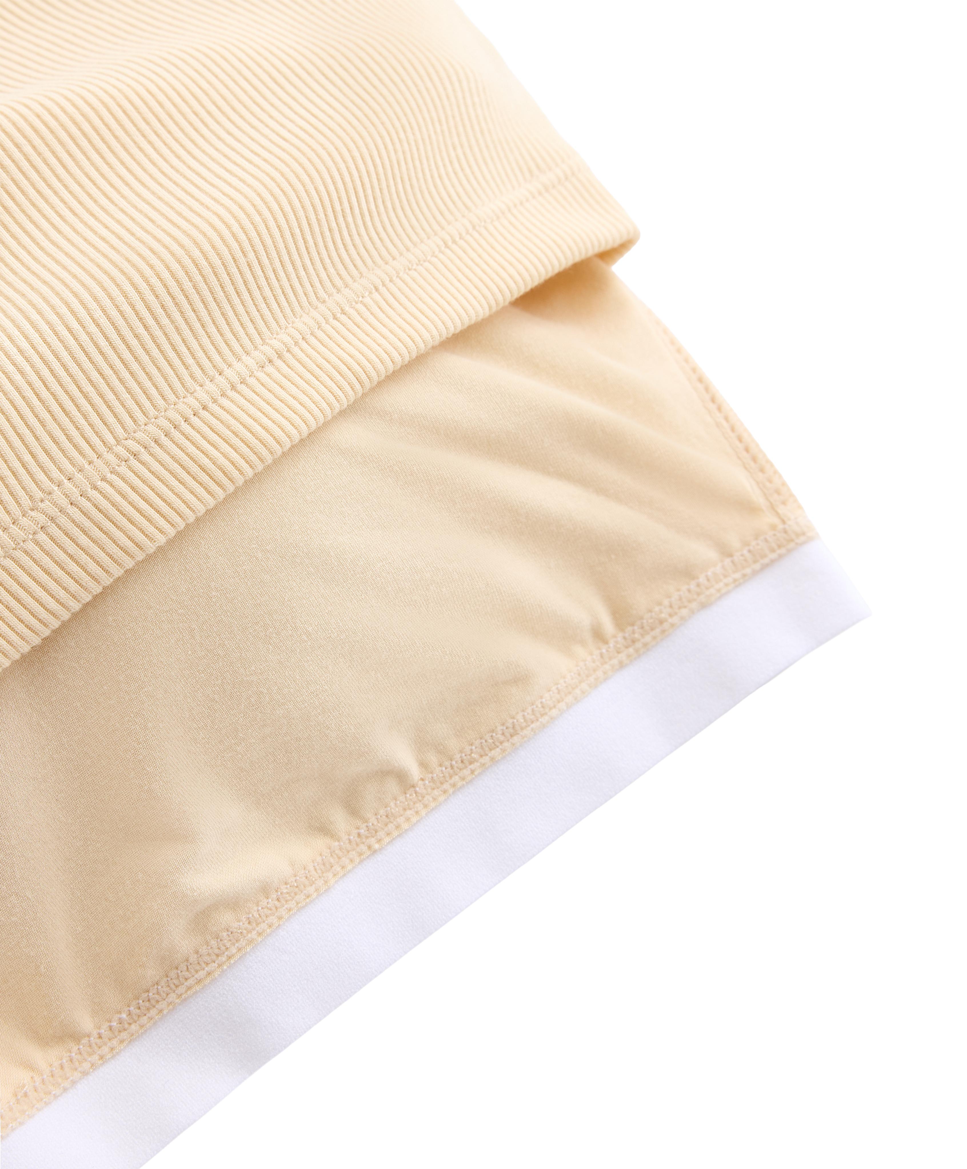 Contrast rib modal blend short-sleeved tank top — BUTTER YELLOW