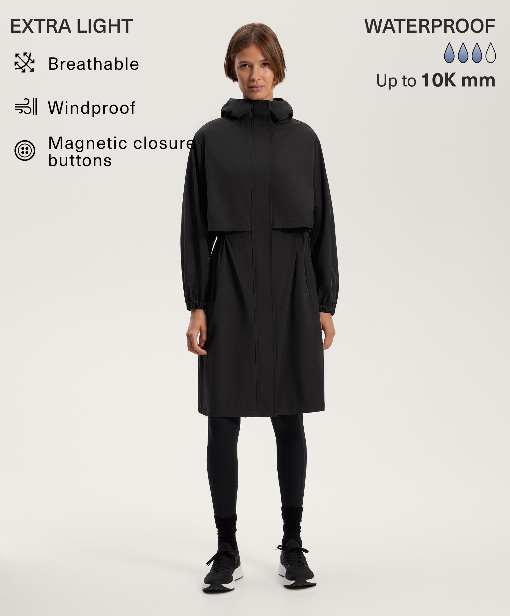 10k waterproof extra-lightweight long jacket