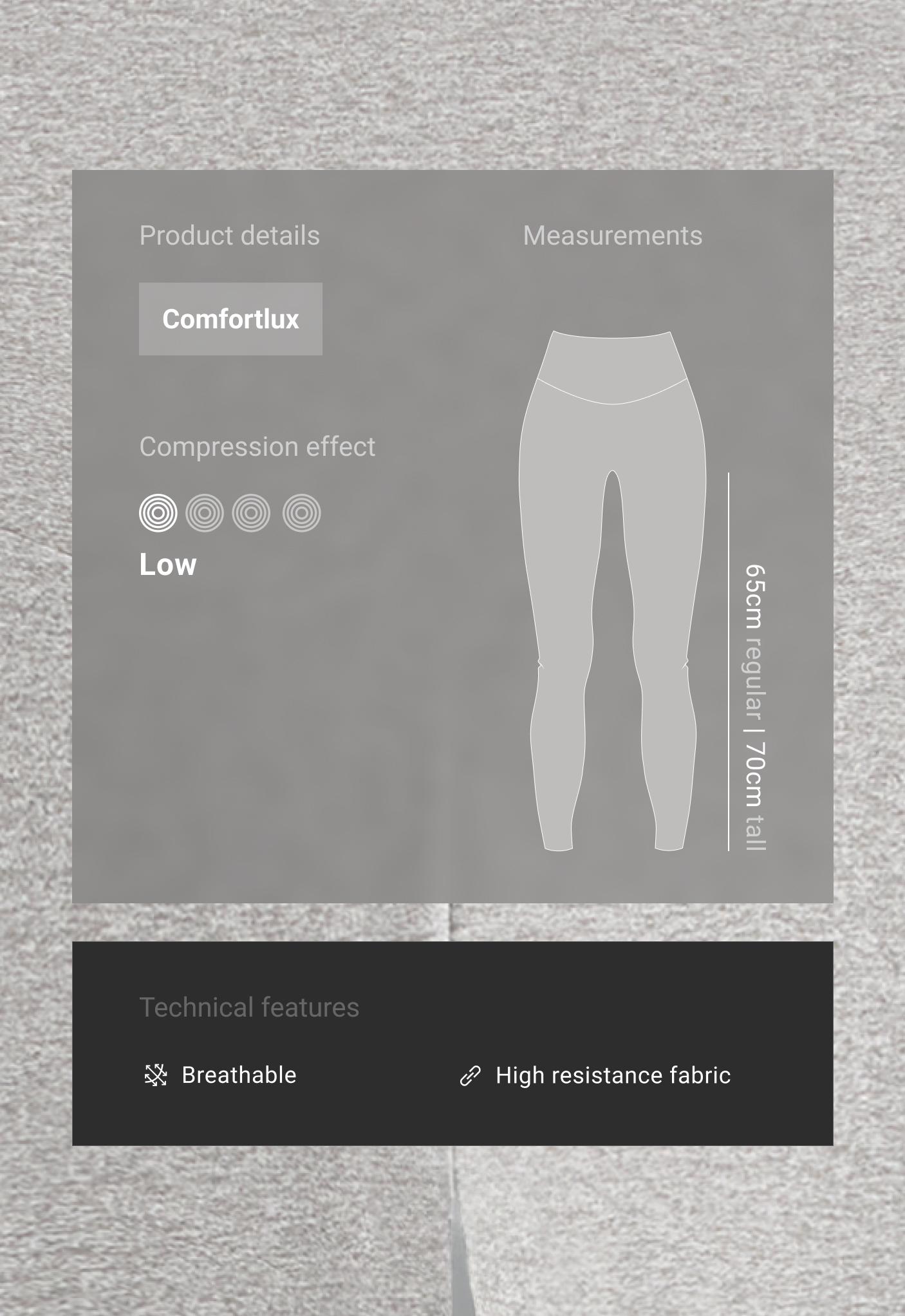 Comfortlux high-waisted ankle-length heathered leggings — PALE GREY