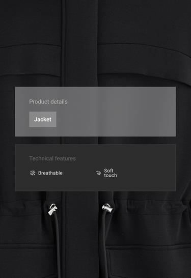 Long soft-touch modal jacket with pockets — BLACK 2