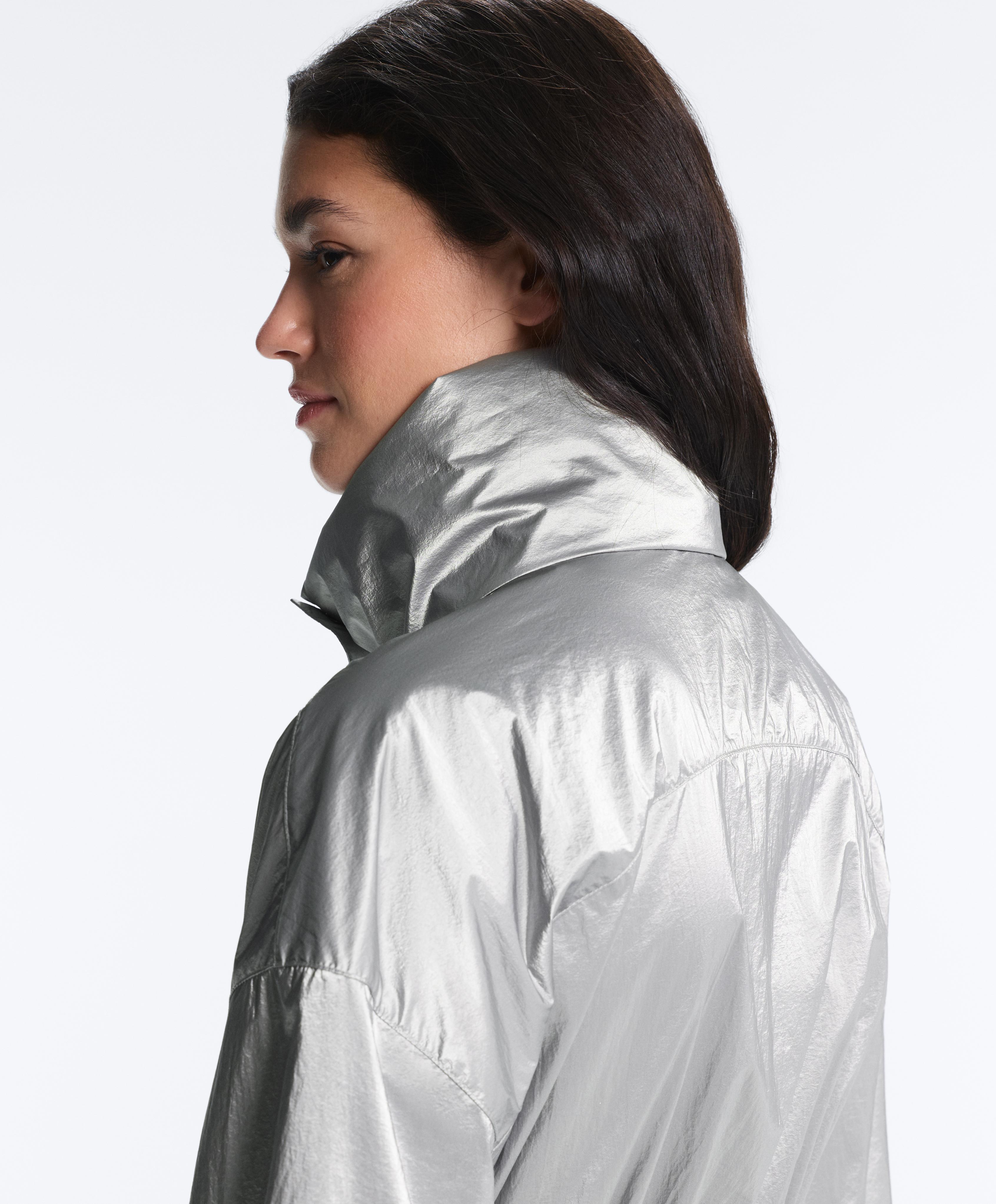 Water-repellent jacket with metallic effect — GREY