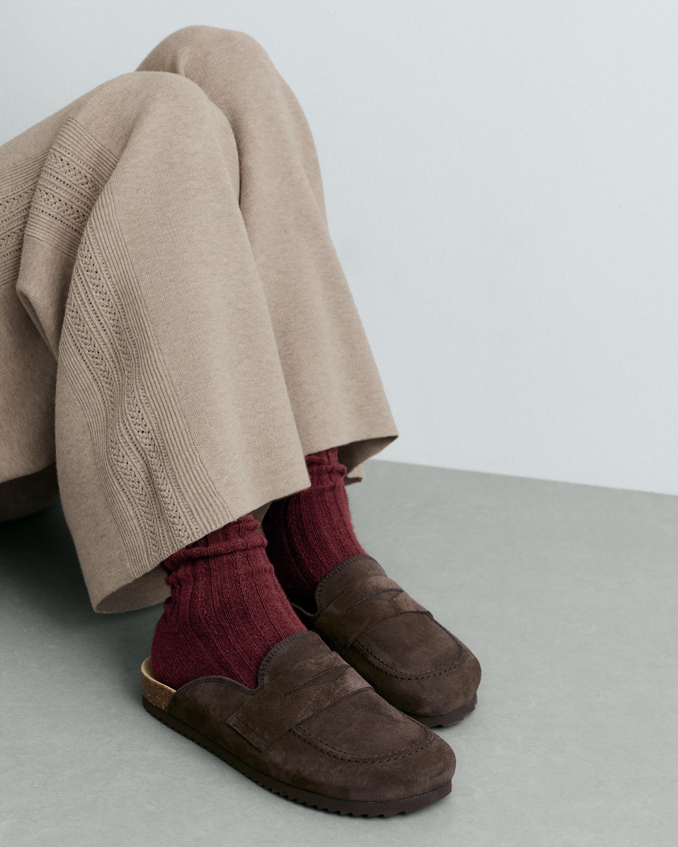 Classic socks in 25% cashmere 11% wool — PLUM