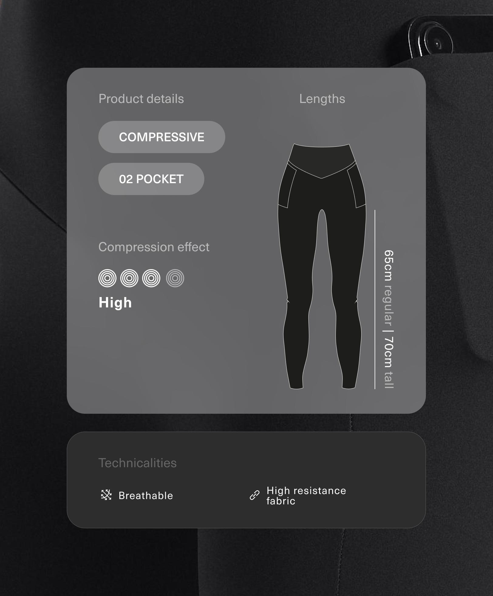 High-rise Compressive ankle-length leggings with pocket High-rise Compressive ankle-length leggings with pocket