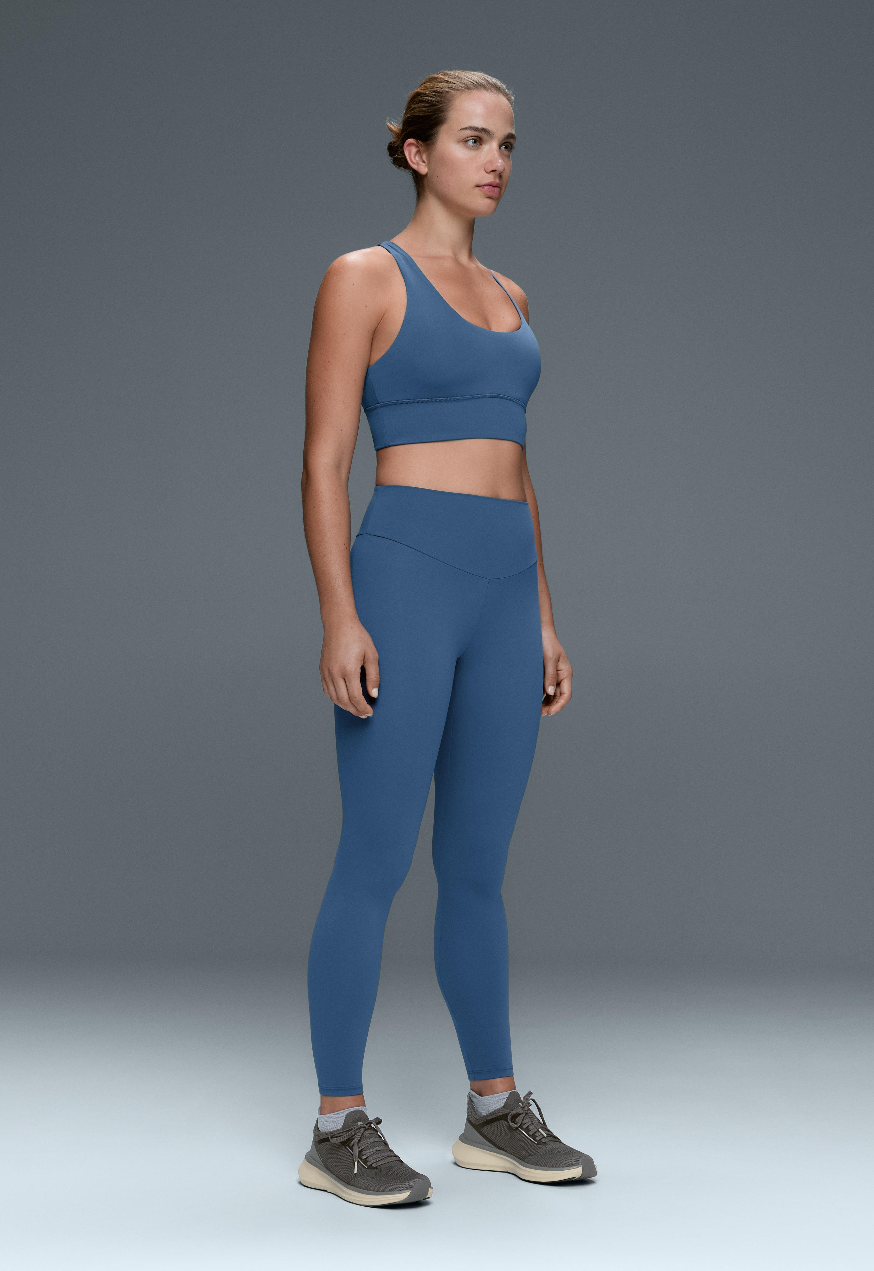 Medium-support Comfortlux sports bra with cups — MID GREY-BLUE