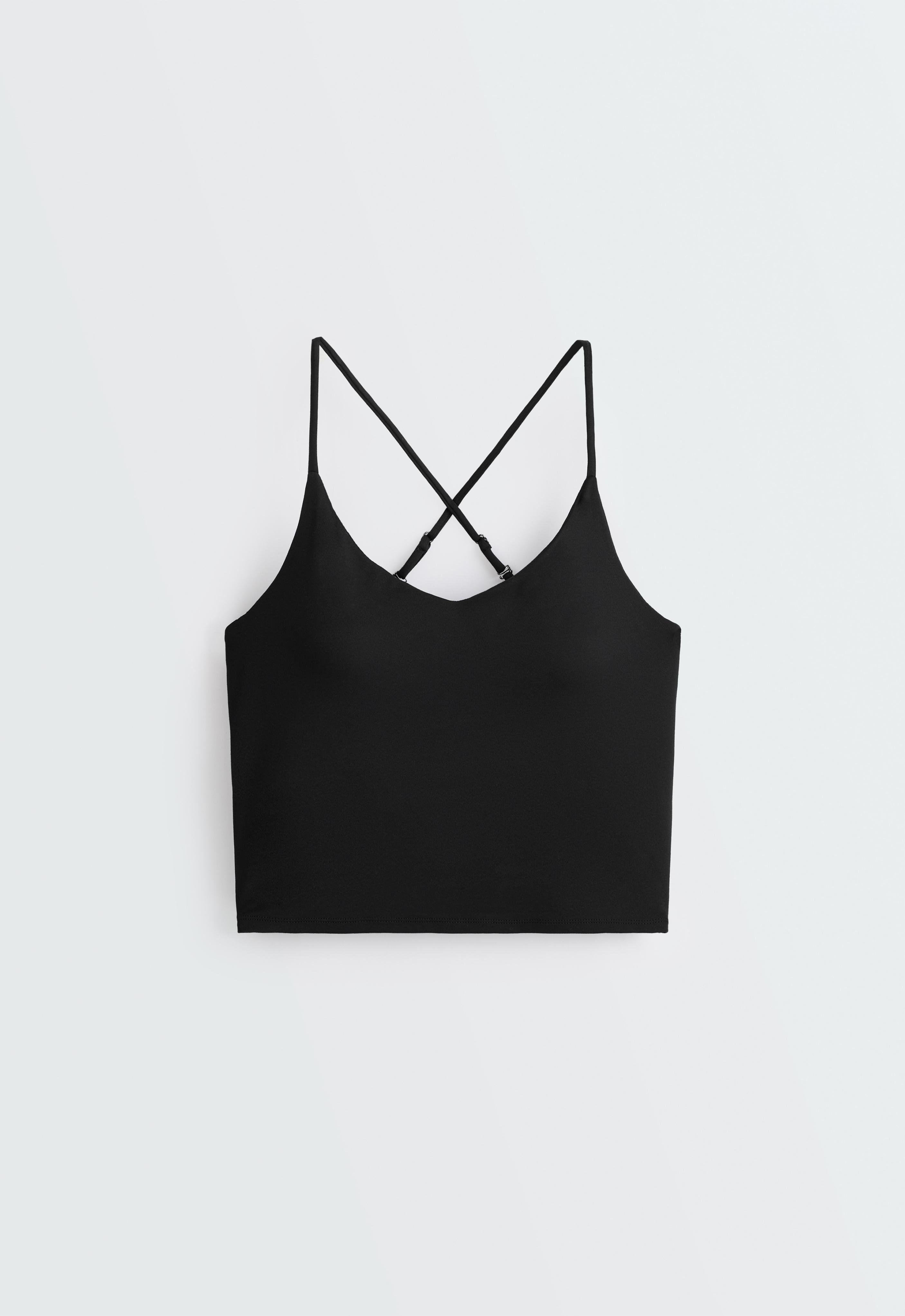 Comfortlux tank top with adjustable straps — BLACK